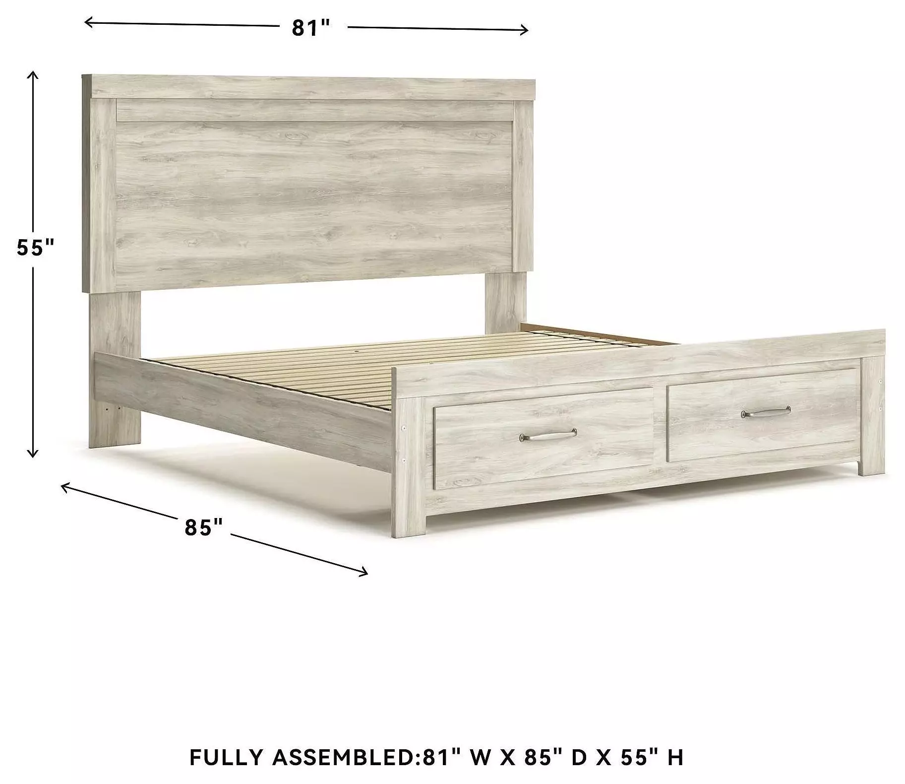 Bellaby Whitewash King Platform Storage Bed