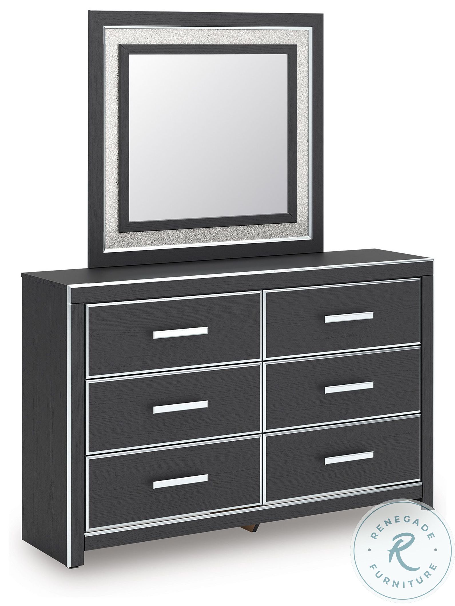 Ashley Furniture Zuraleus Black Dresser and Mirror | Ornate Home