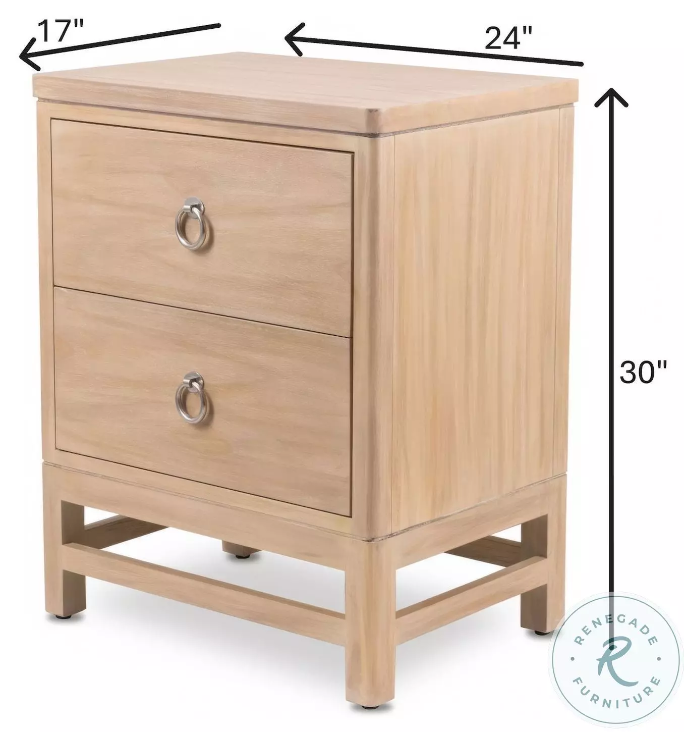 Cypress Sandstone 2 Drawer Nightstand