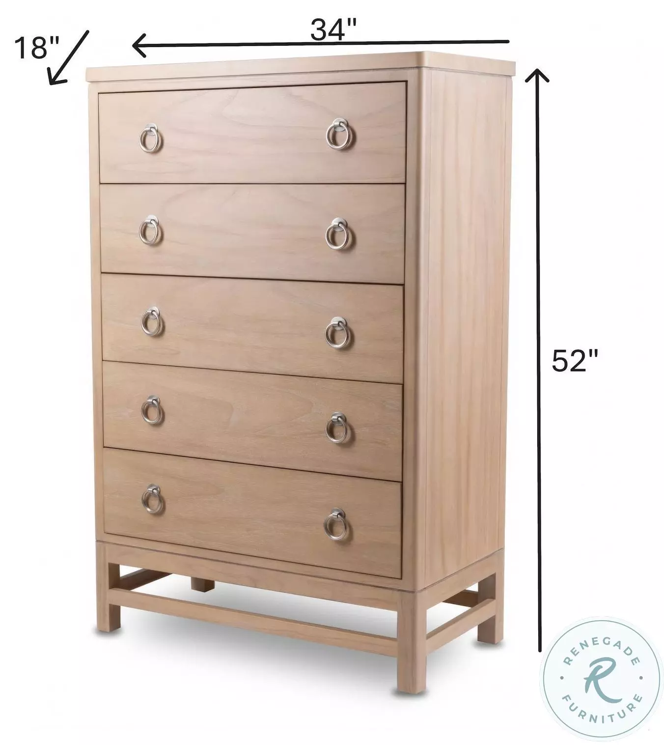 Cypress Sandstone 5 Drawer Chest
