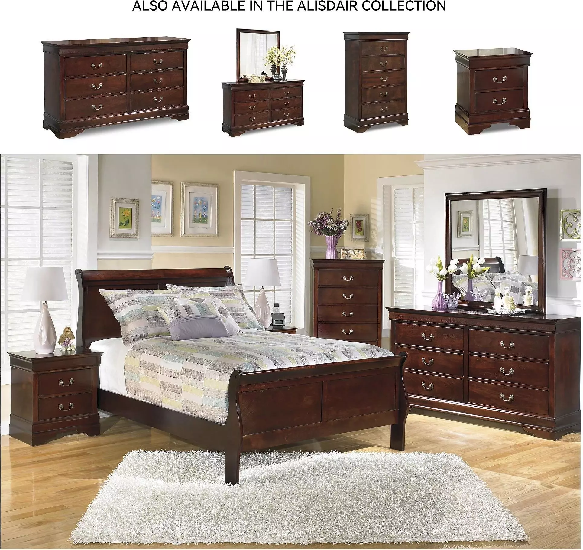 Alisdair Dark Brown Full Sleigh Bed From Home Gallery Stores