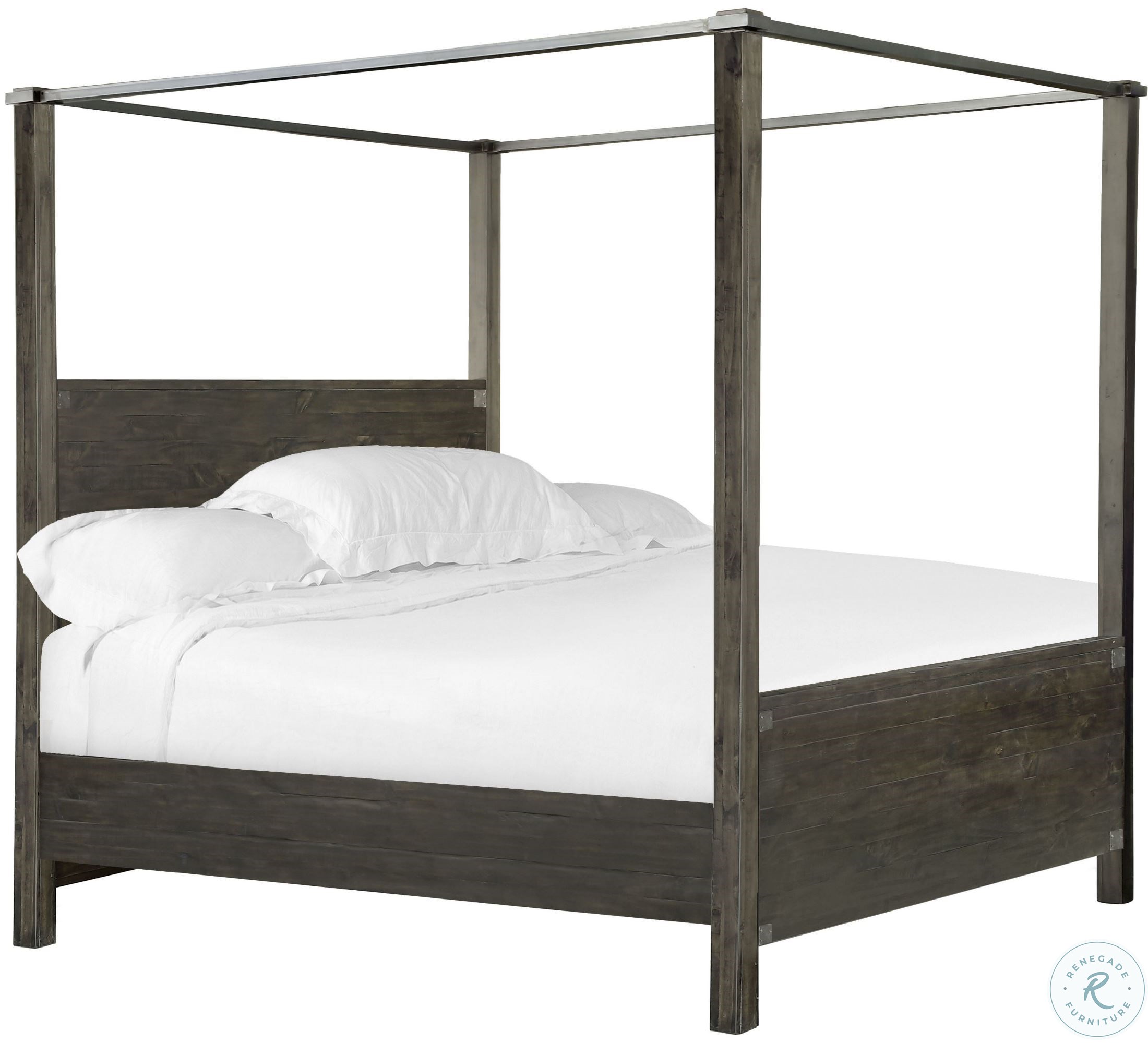 Pine Hill Rustic Pine King Canopy Bed From Magnussen Home B3561