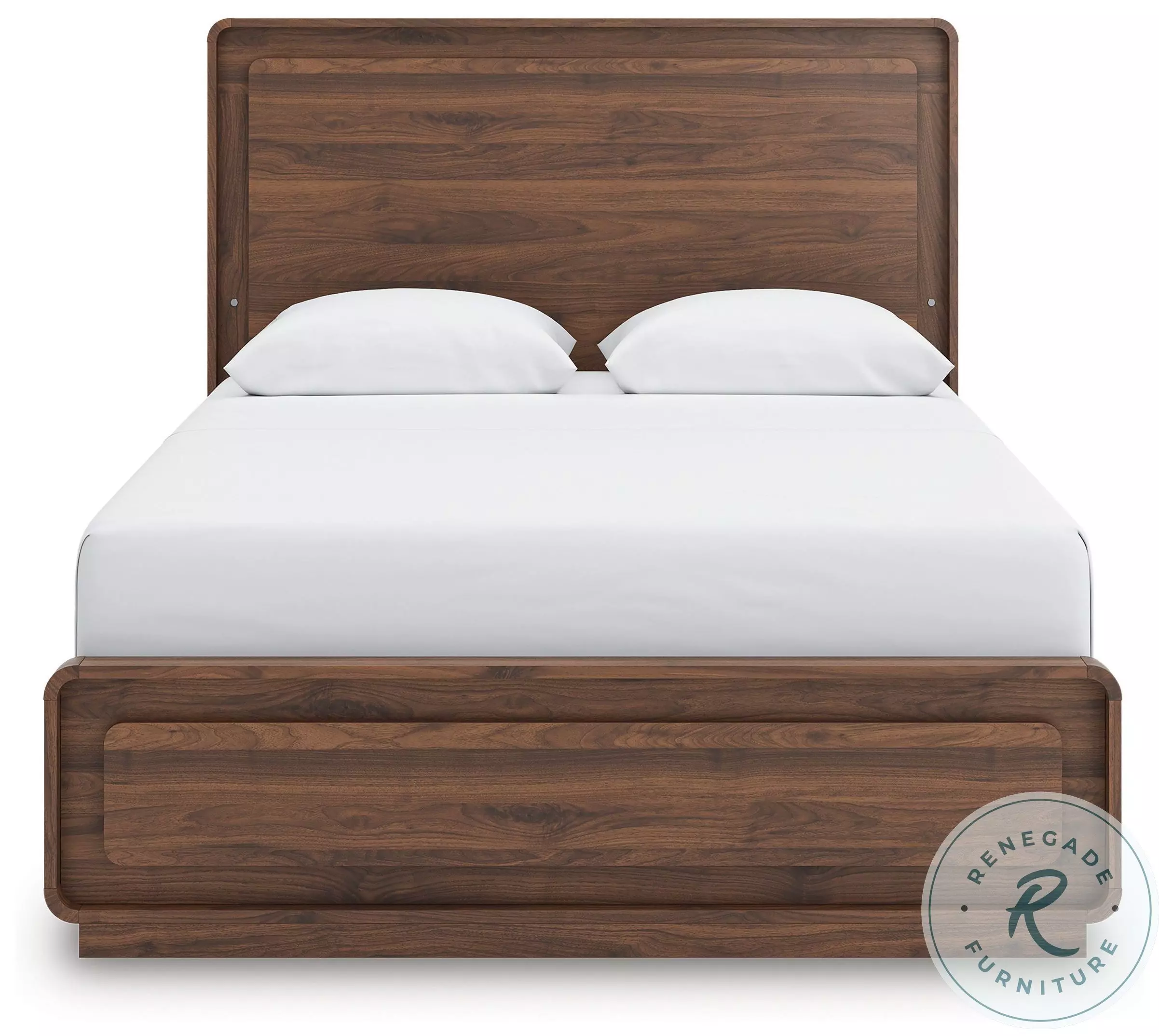 ハナ Hollinaze Walnut Brown Queen Panel Bed From Ashley Furniture