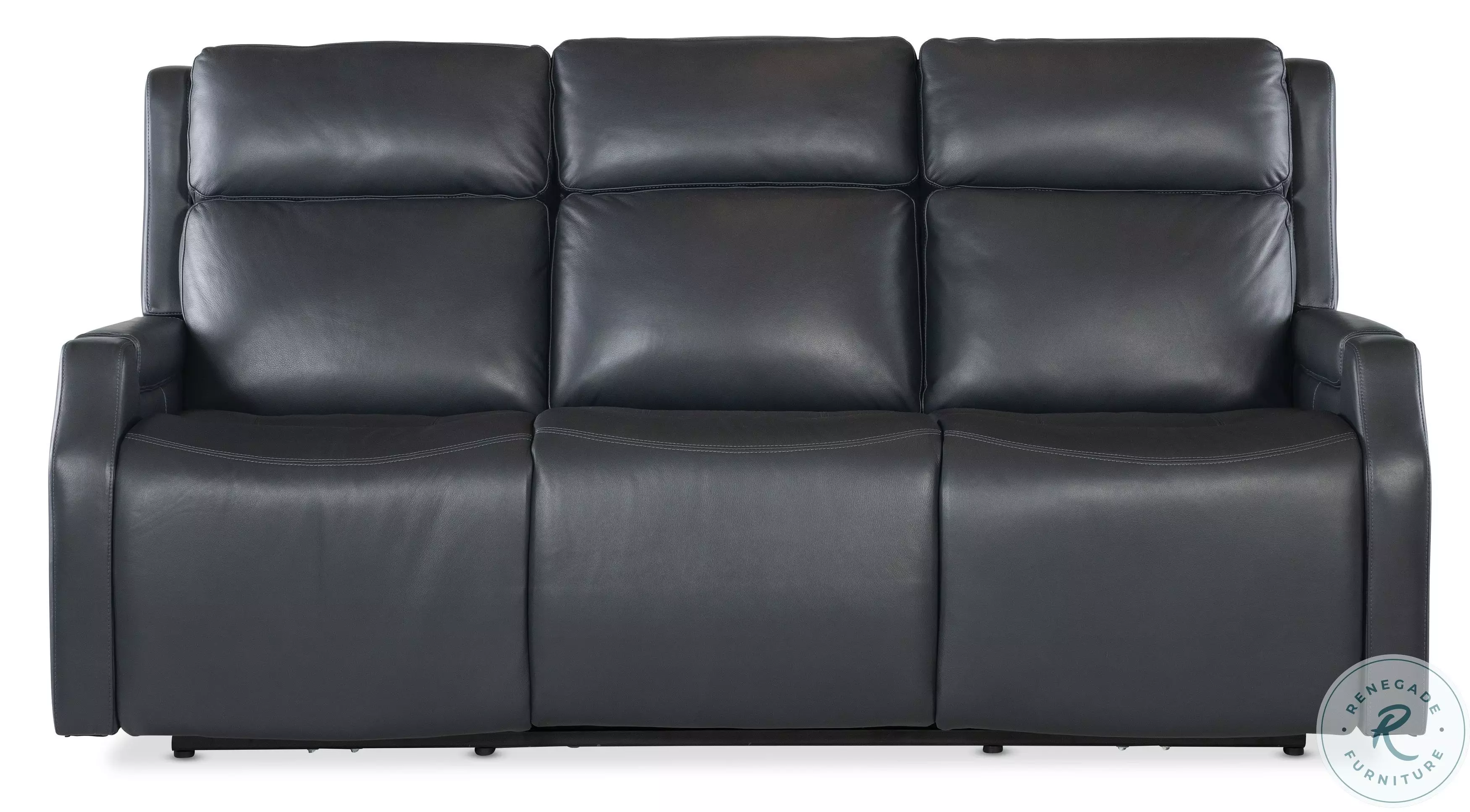 Chesterfield Salvo Denim Leather Zero Gravity Power Sofa with