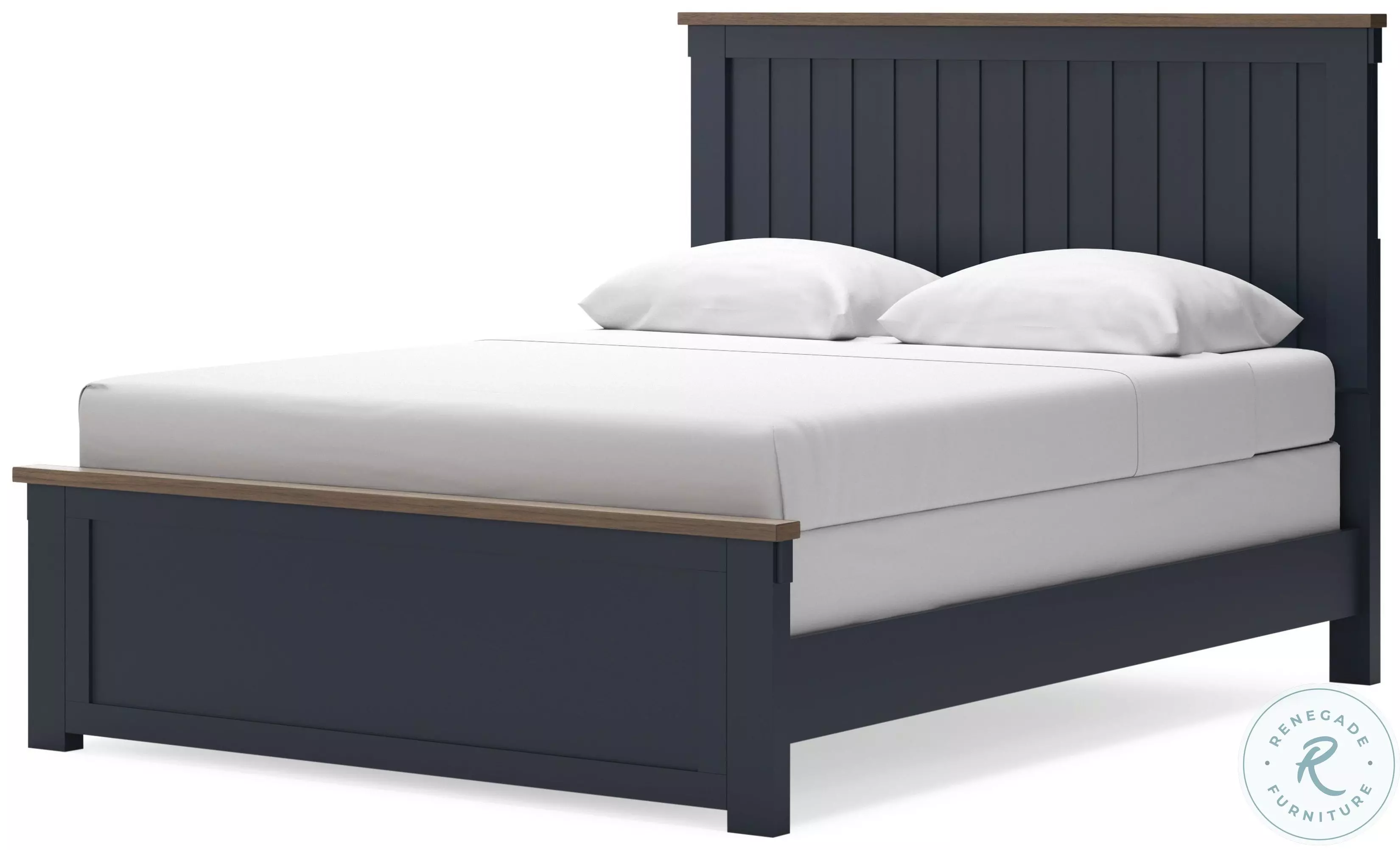Landocken Brown And Blue Queen Panel Bed From Home Gallery Stores