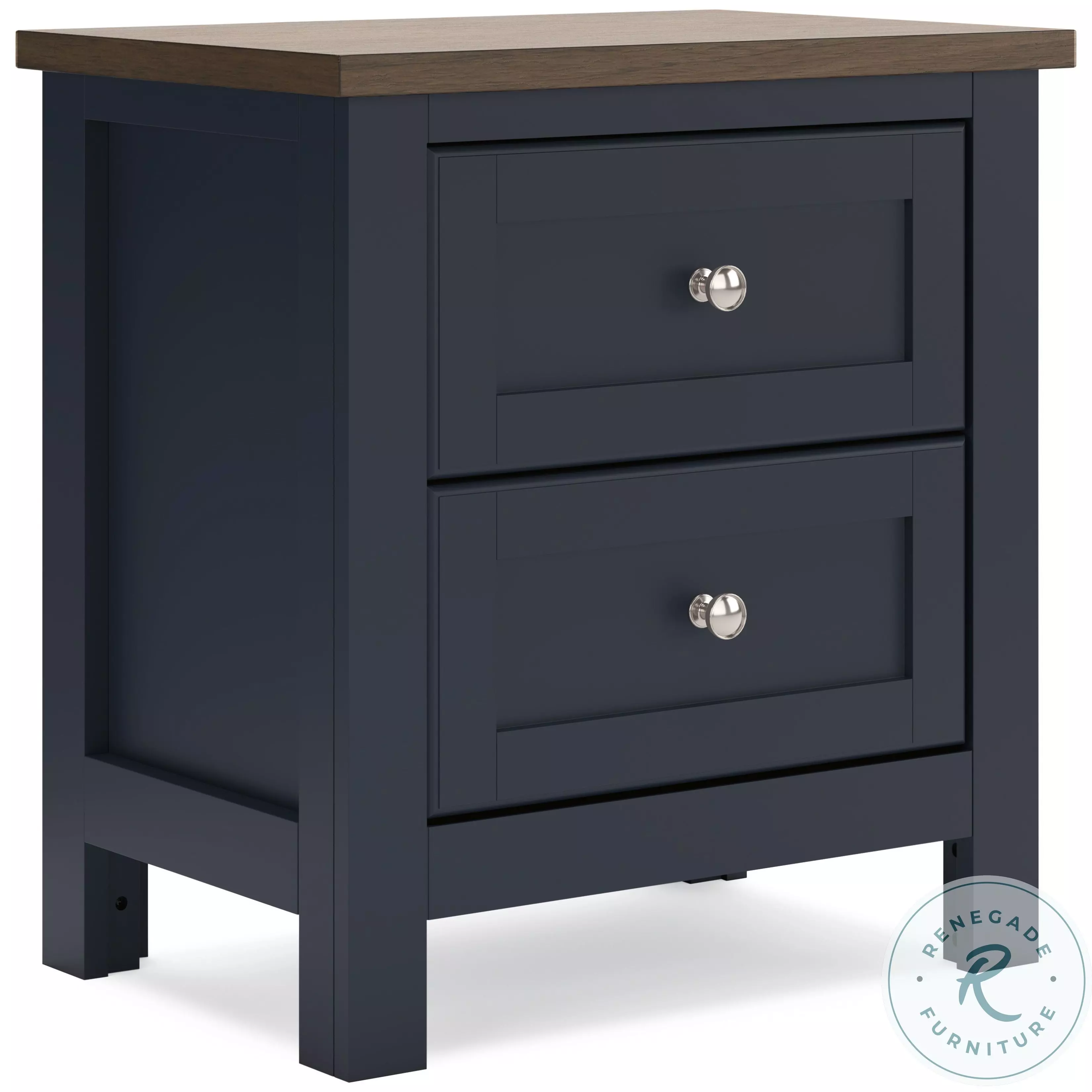 Landocken Brown And Blue 2 Drawer Nightstand From Home Gallery