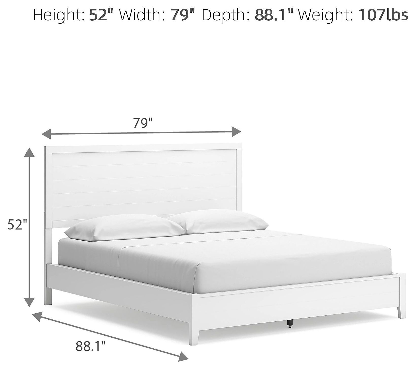 Binterglen White California King Panel Bed