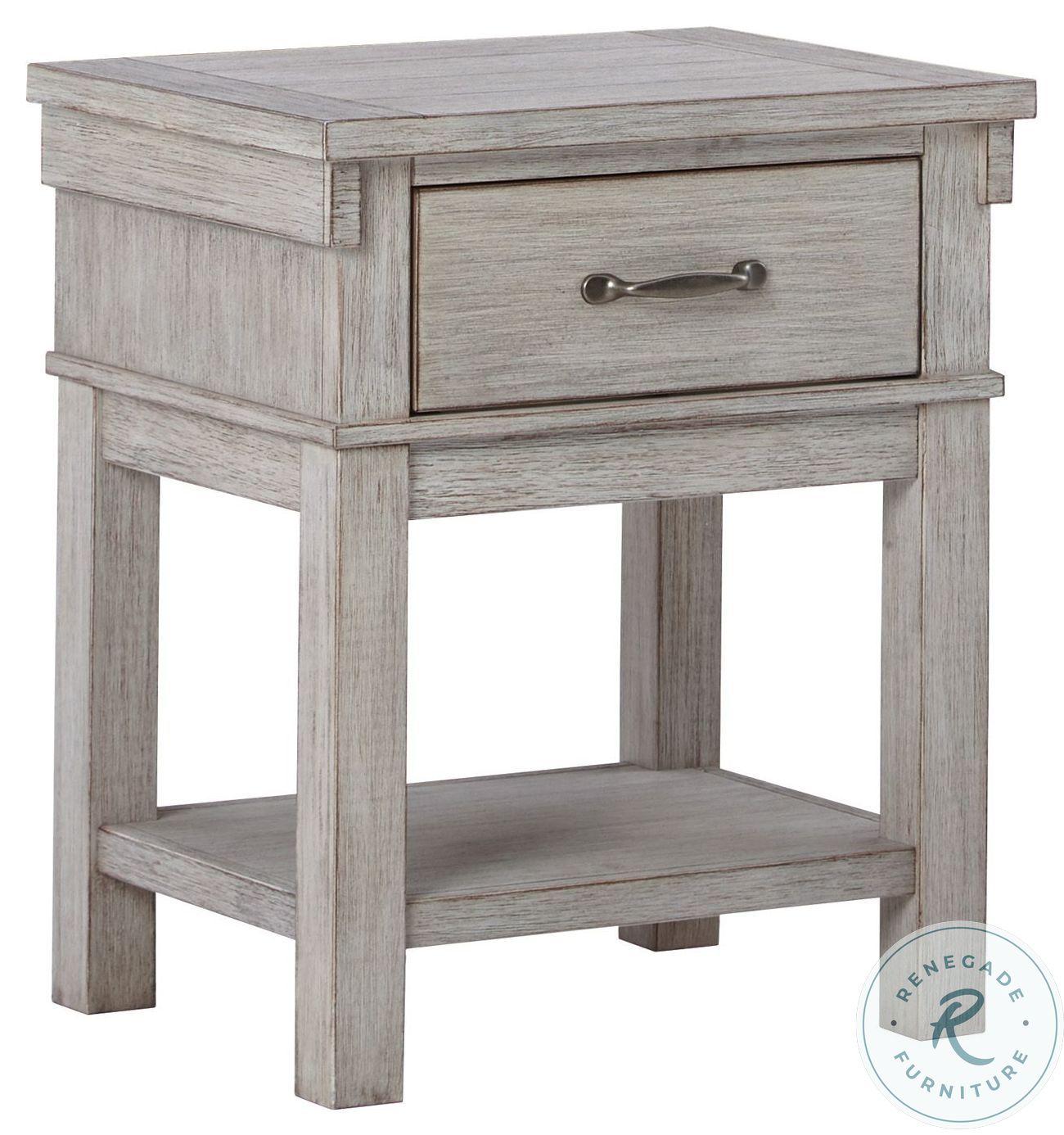 Hollentown Whitewash 1 Drawer Nightstand from Ashley Coleman Furniture