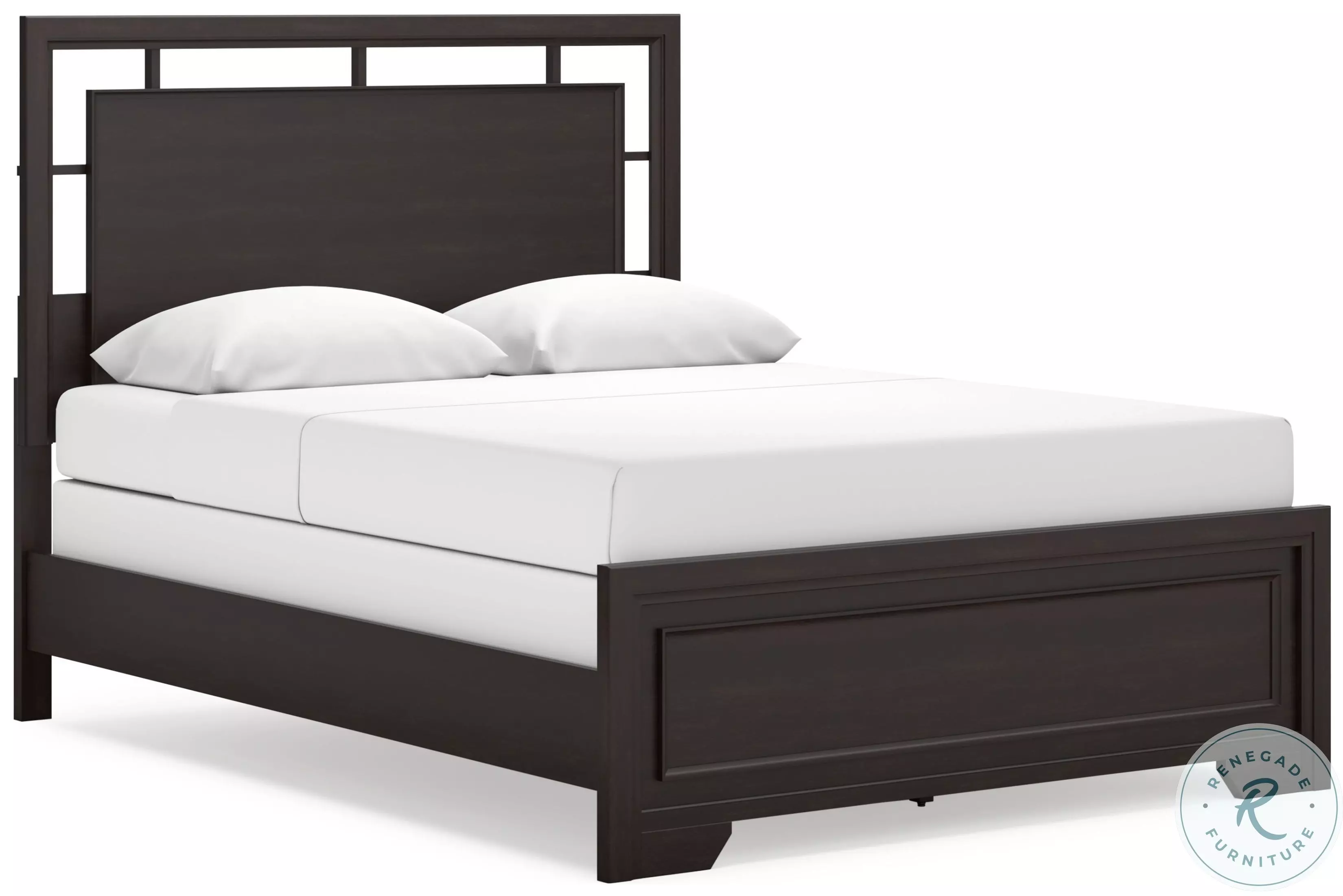 Covetown 6 Piece Queen Panel Bedroom - Dark Brown
