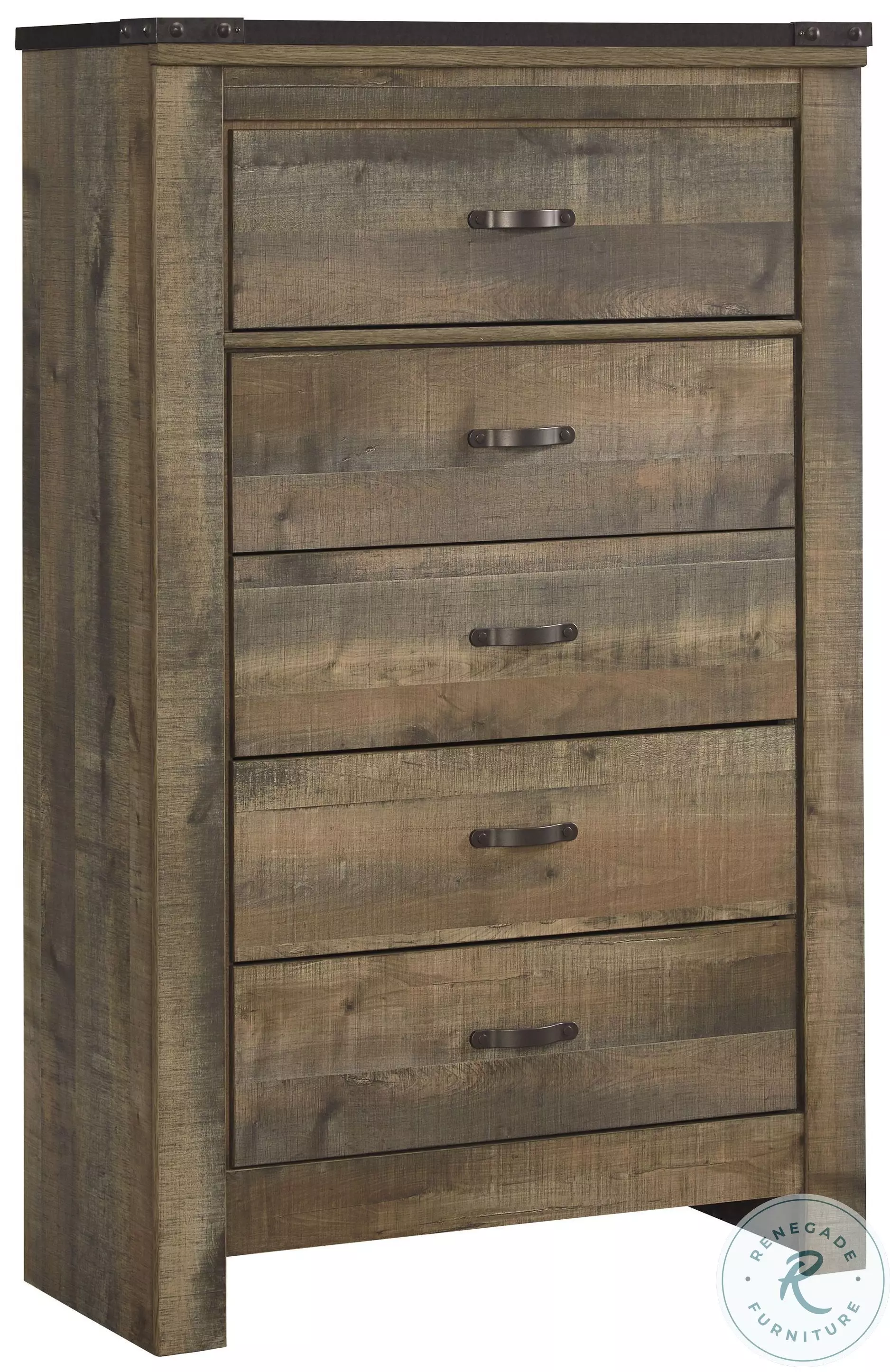 Trinell Brown Five Drawer Chest from Ashley (B446-46) | Coleman Furniture