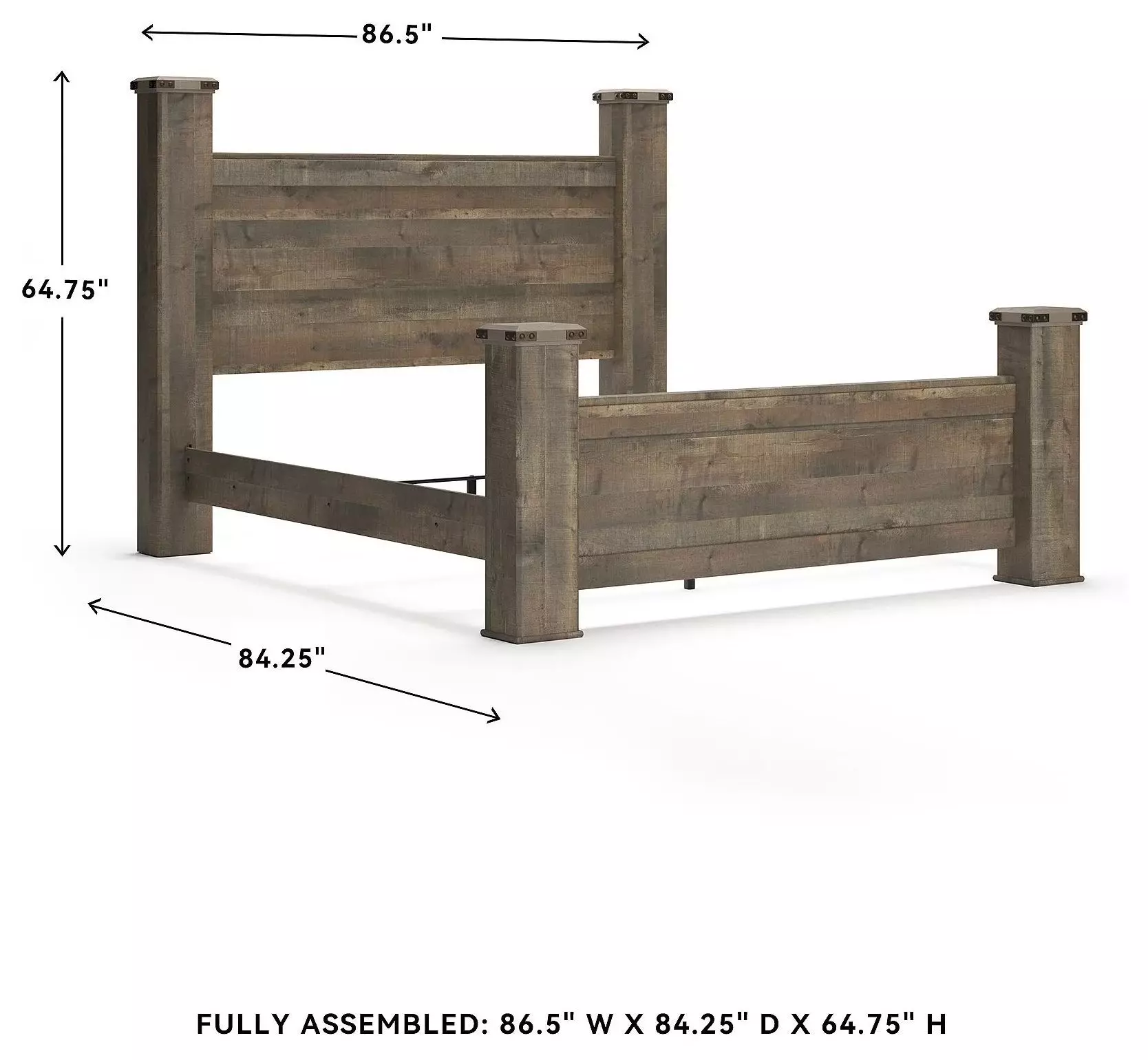 Trinell Brown King Poster Bed from Ashley (B446-61-66-68-99