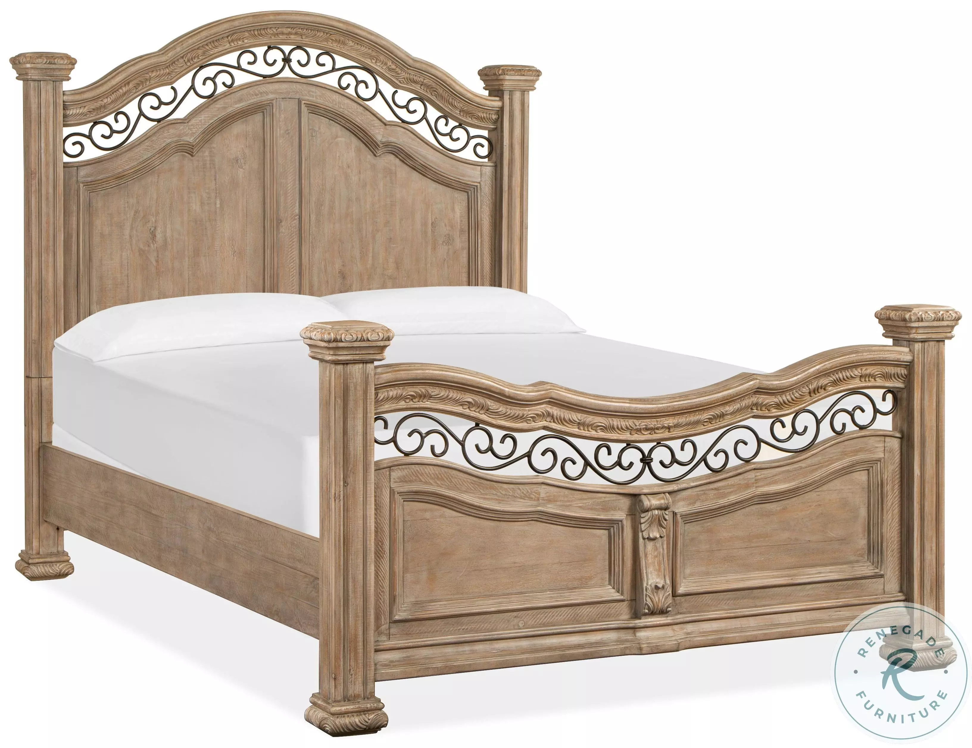 Marisol Fawn Queen Panel Bed From Magnussen Home | Coleman Furniture
