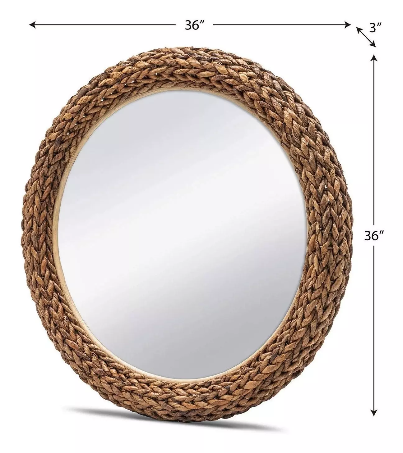 Maui Natural Round Wall Mirror