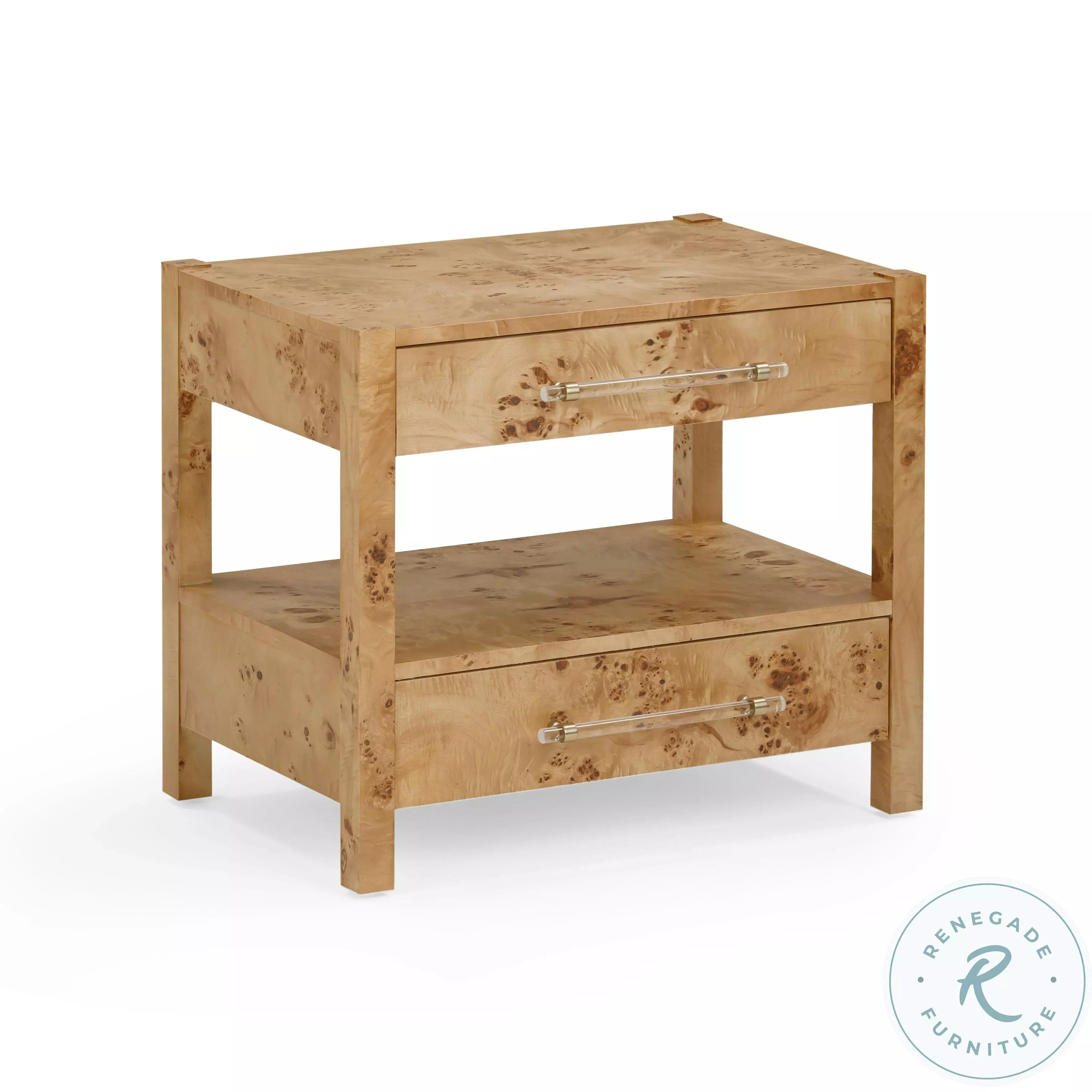 Brandyss Honey Burl Nightstand From TOV | Coleman Furniture