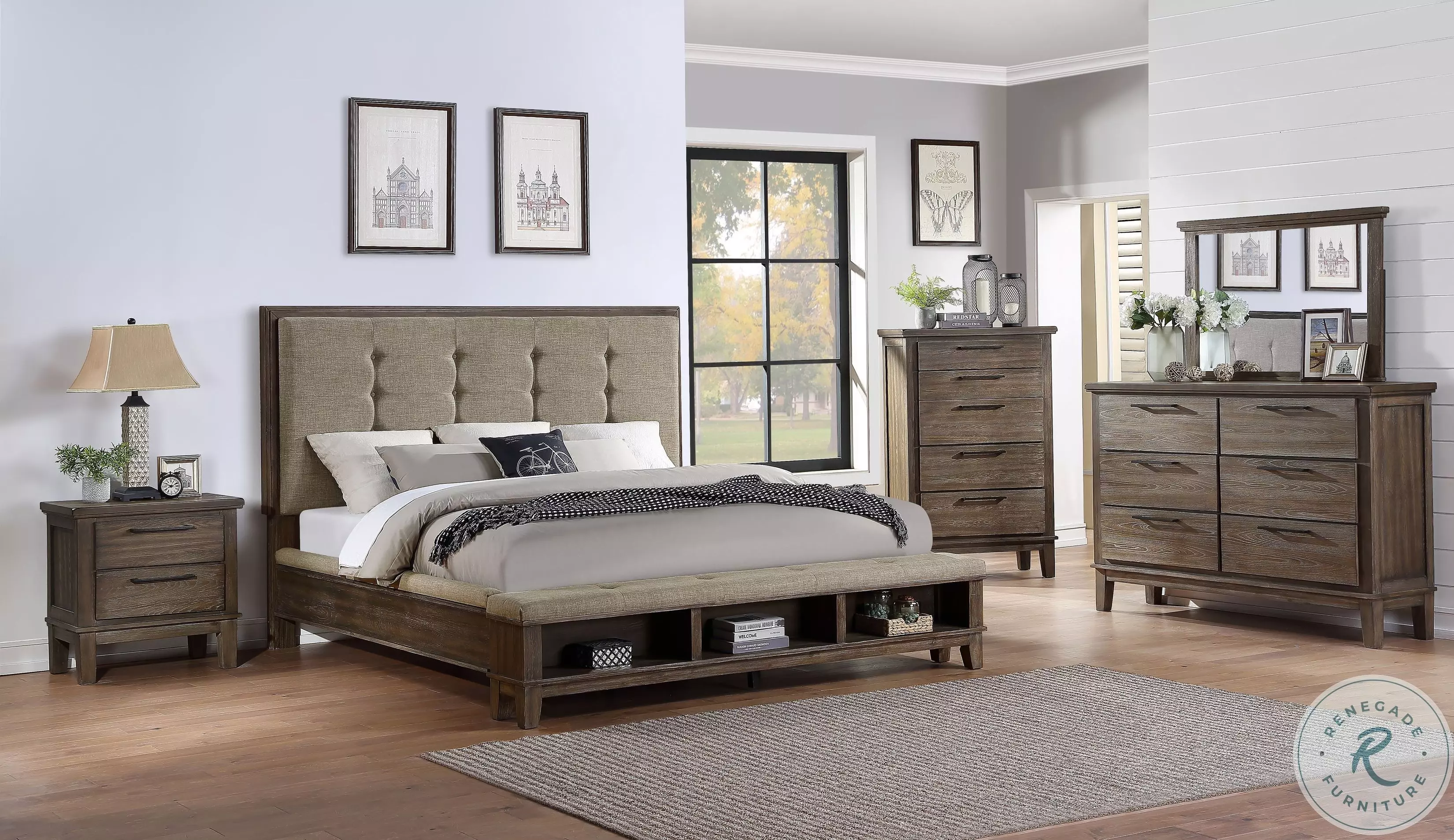 vintage grey dresser Dovetail Mystic Grey Master Dresser