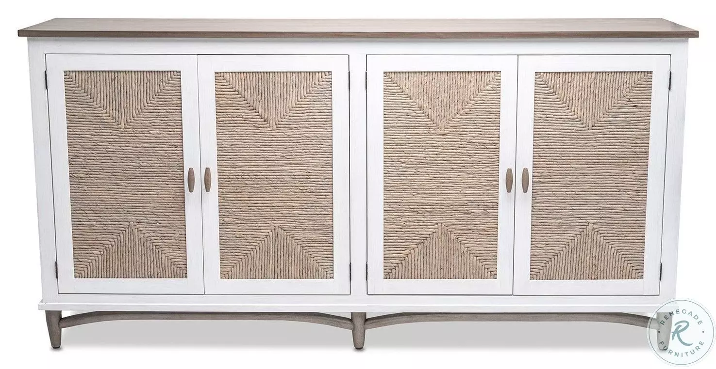 Hearthwood Sea Drift and White 4 Door Credenza From Marra Home