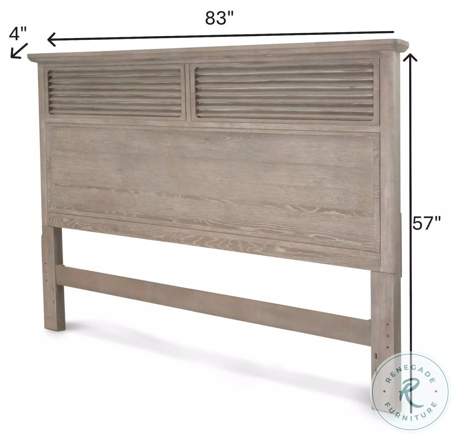 Harborview Glazed Driftwood King Headboard