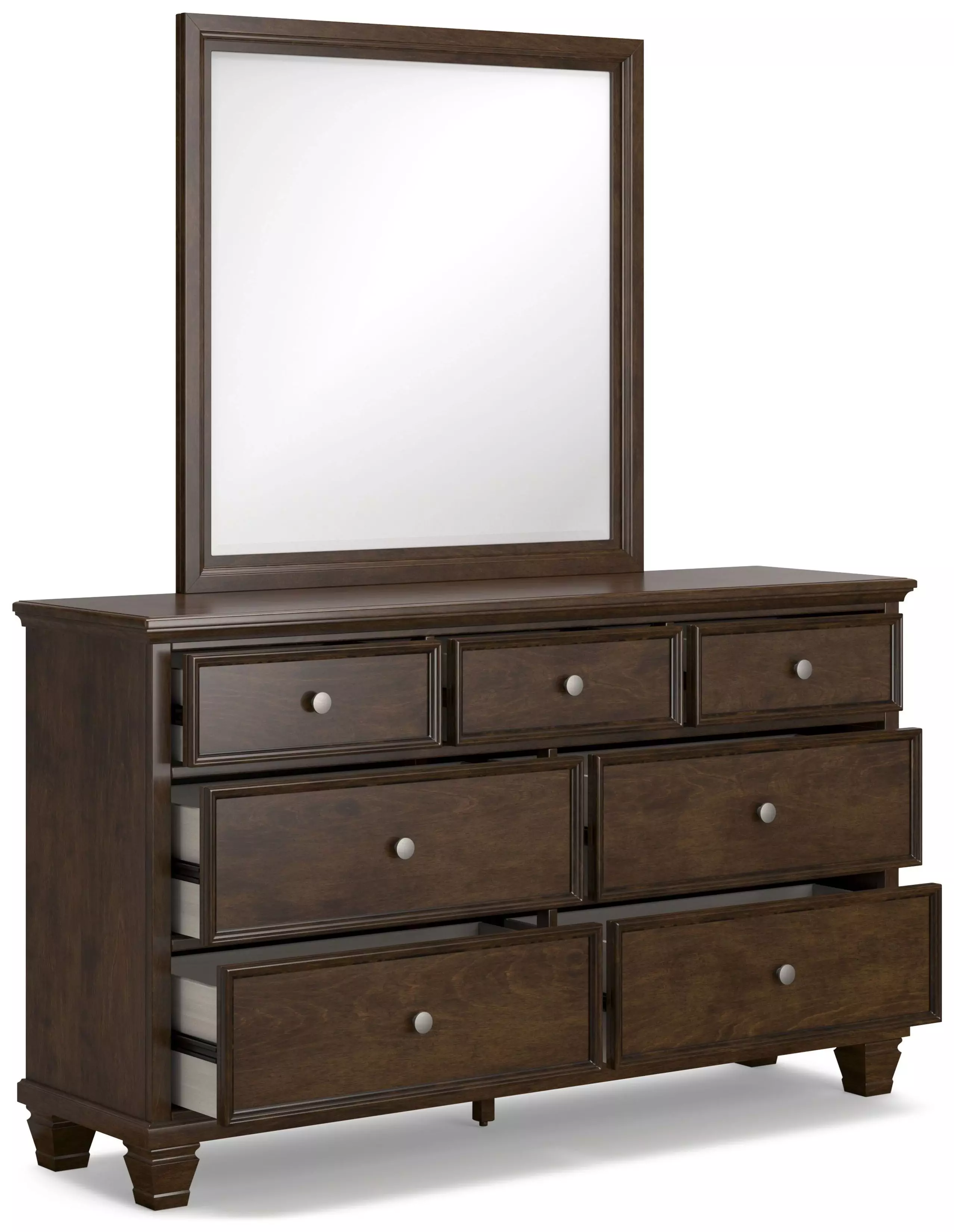 Danabrin Brown 7 Drawer Dresser and Rectangular Mirror From Ashley