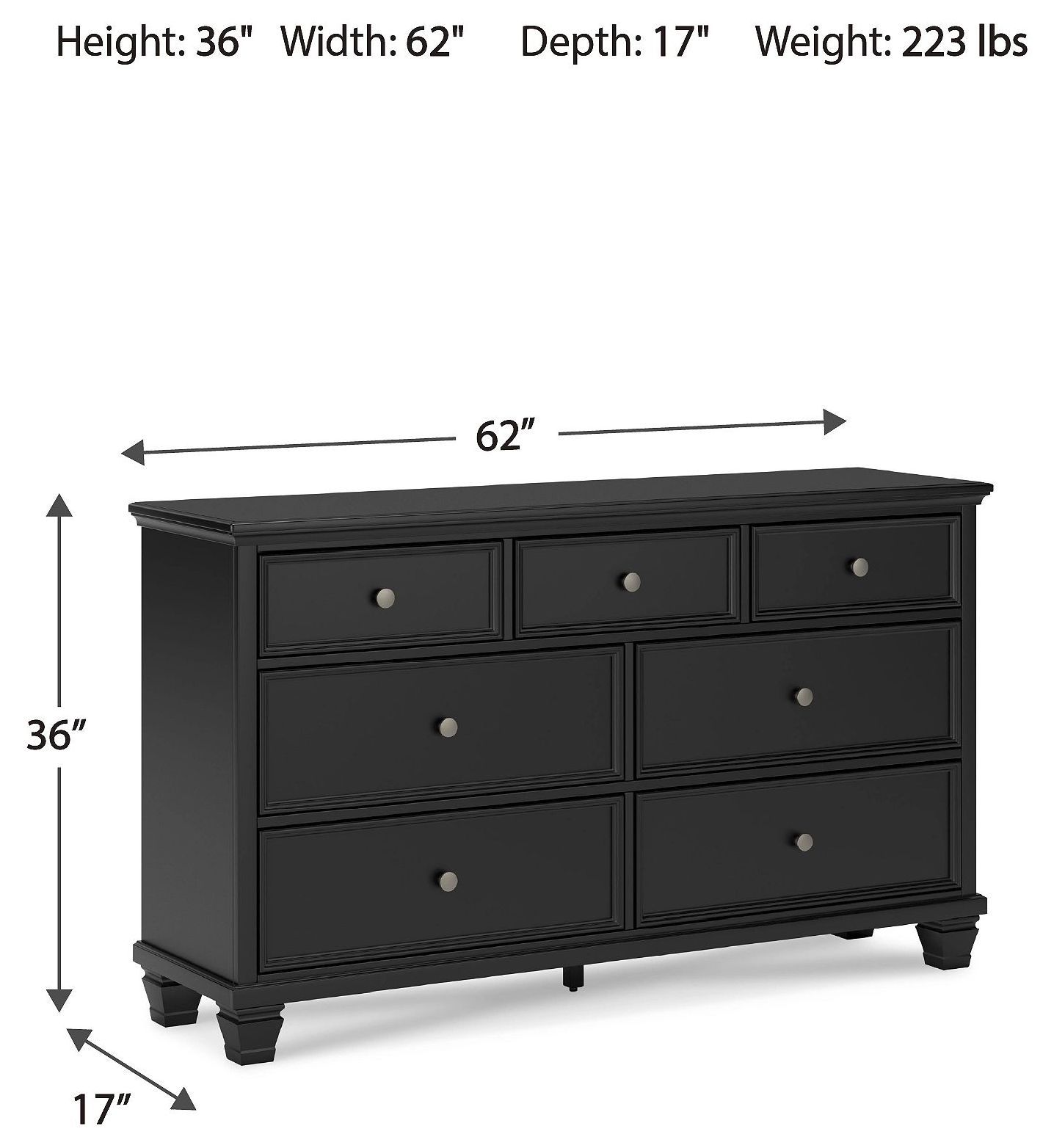 Lanolee Black Dresser