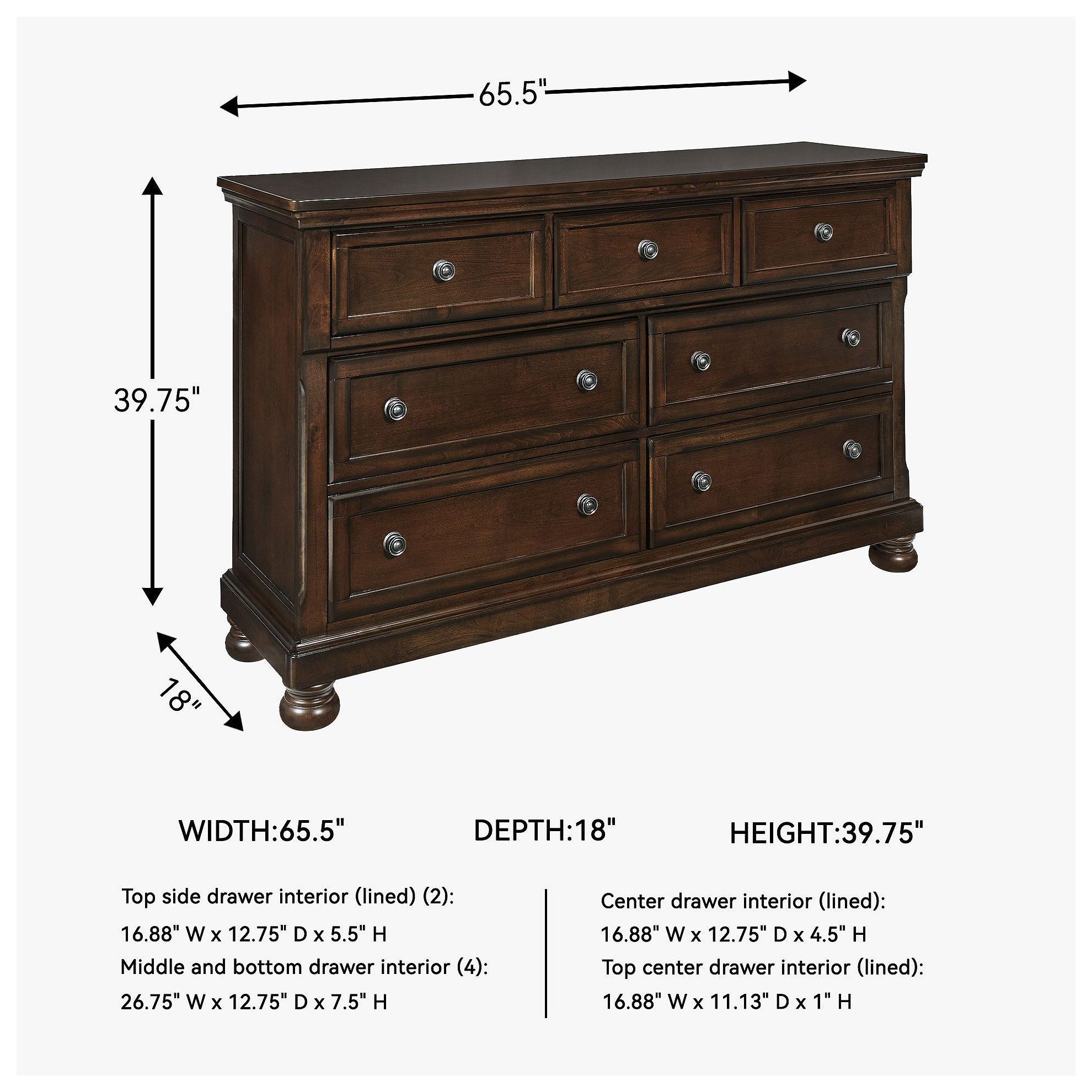 Porter Rustic Brown Dresser