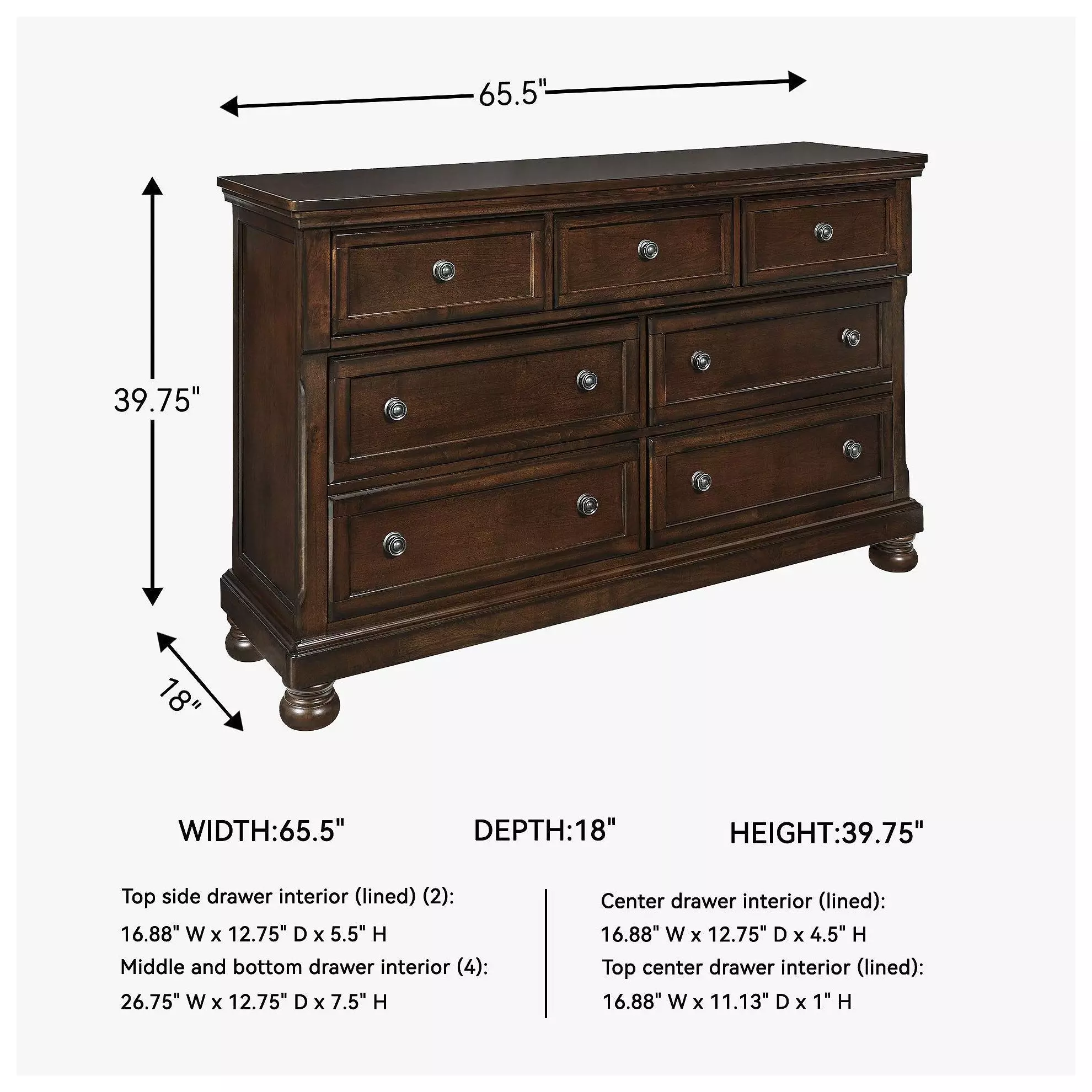 Porter Rustic Brown Dresser