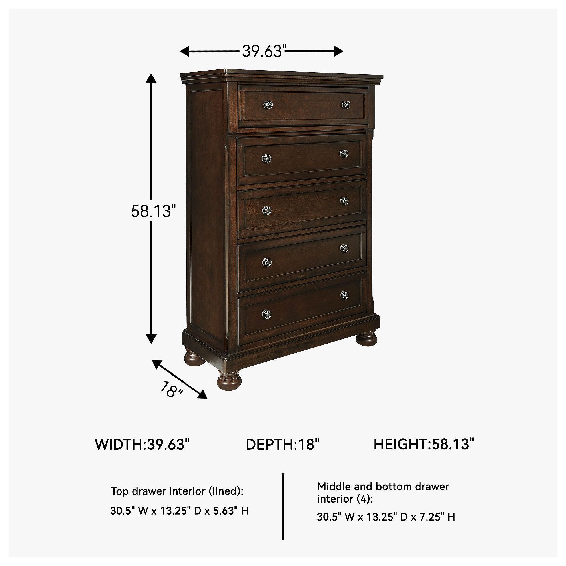 Porter Rustic Brown Drawer Chest