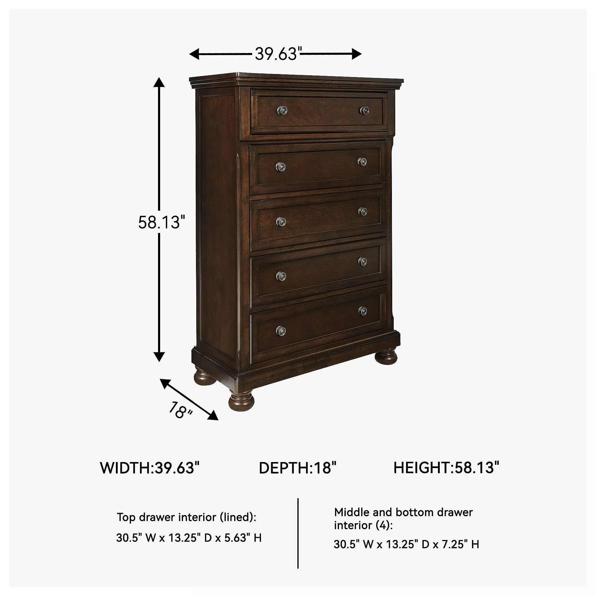 Porter Rustic Brown Drawer Chest