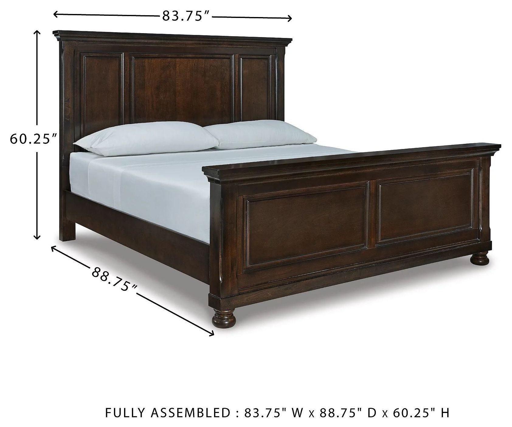 Porter Rustic Brown King Panel Bed