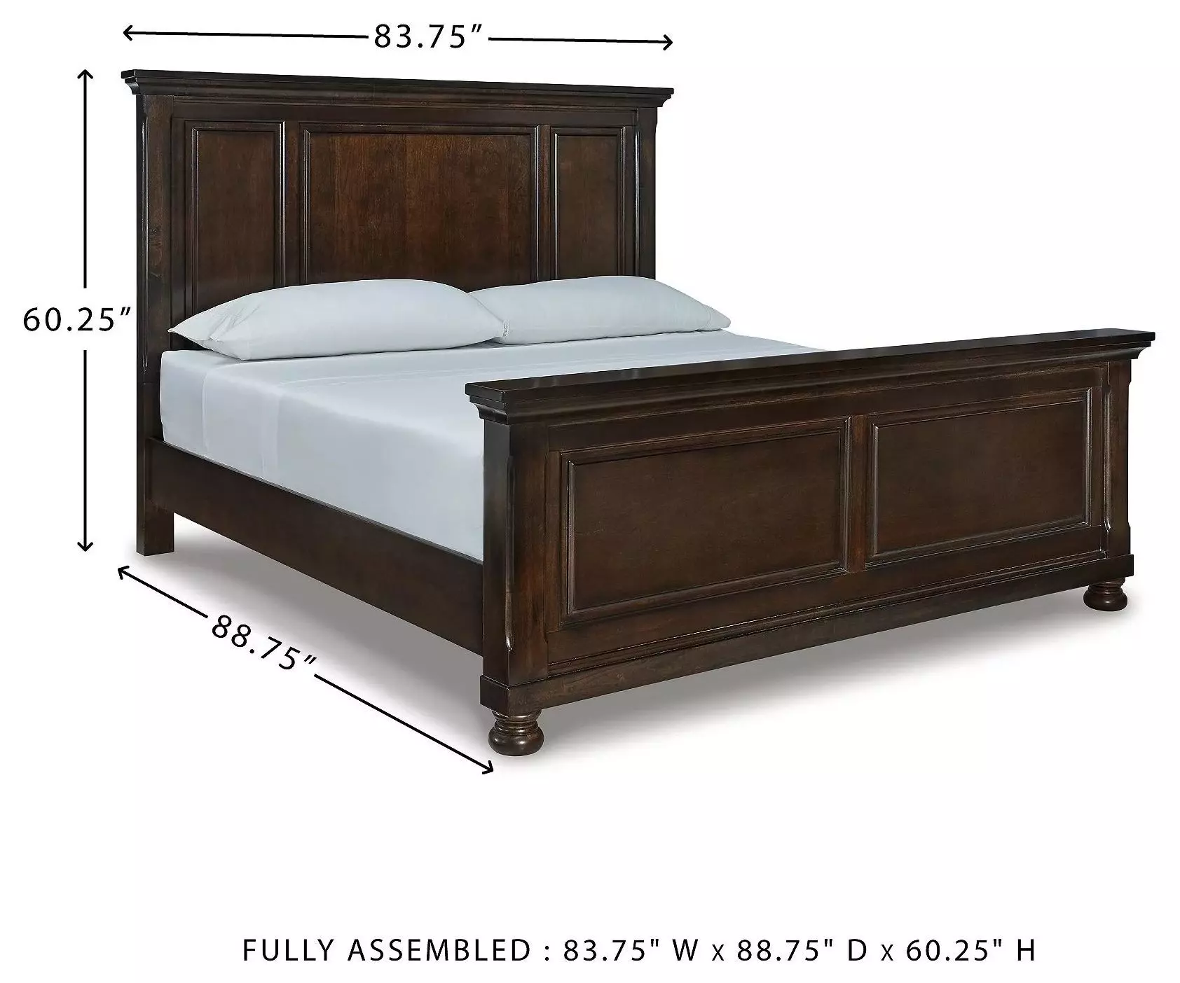 Porter Rustic Brown King Panel Bed