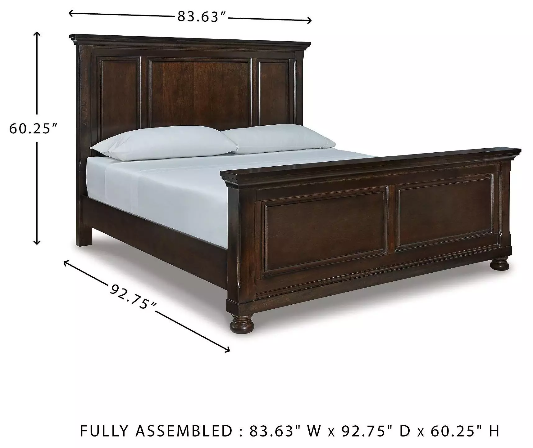Porter Rustic Brown California King Panel Bed