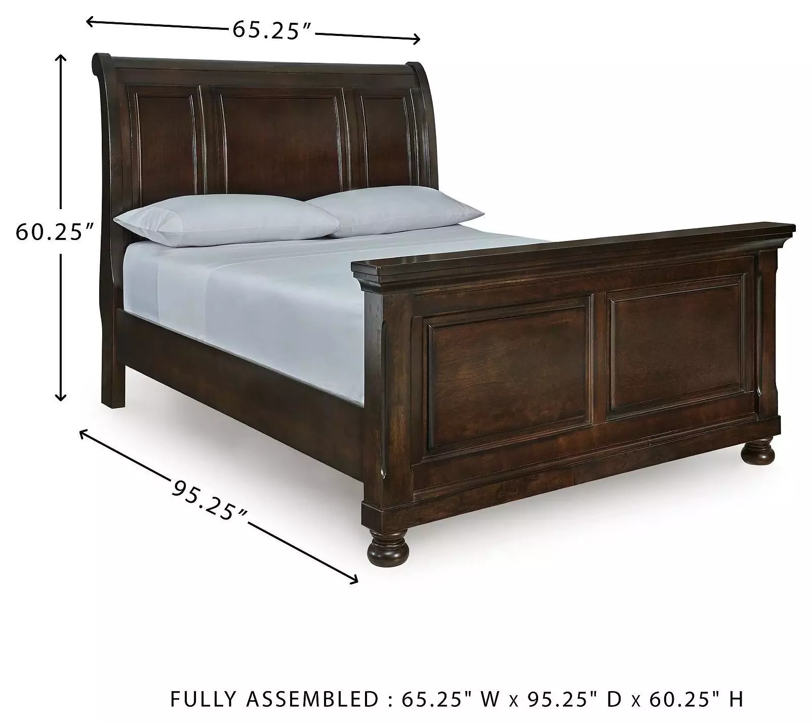 Porter Rustic Brown Queen Sleigh Bed