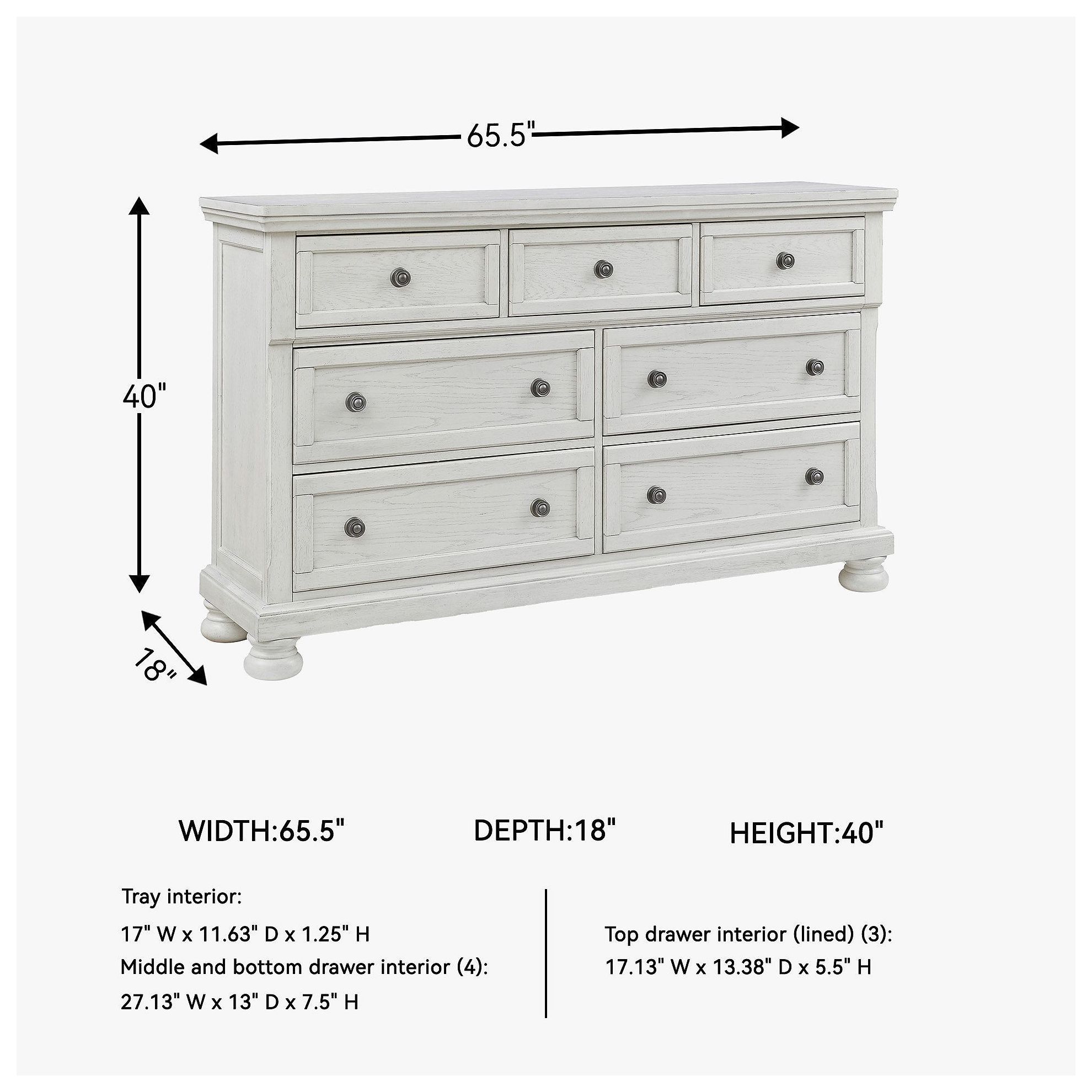 Robbinsdale Antique White Dresser