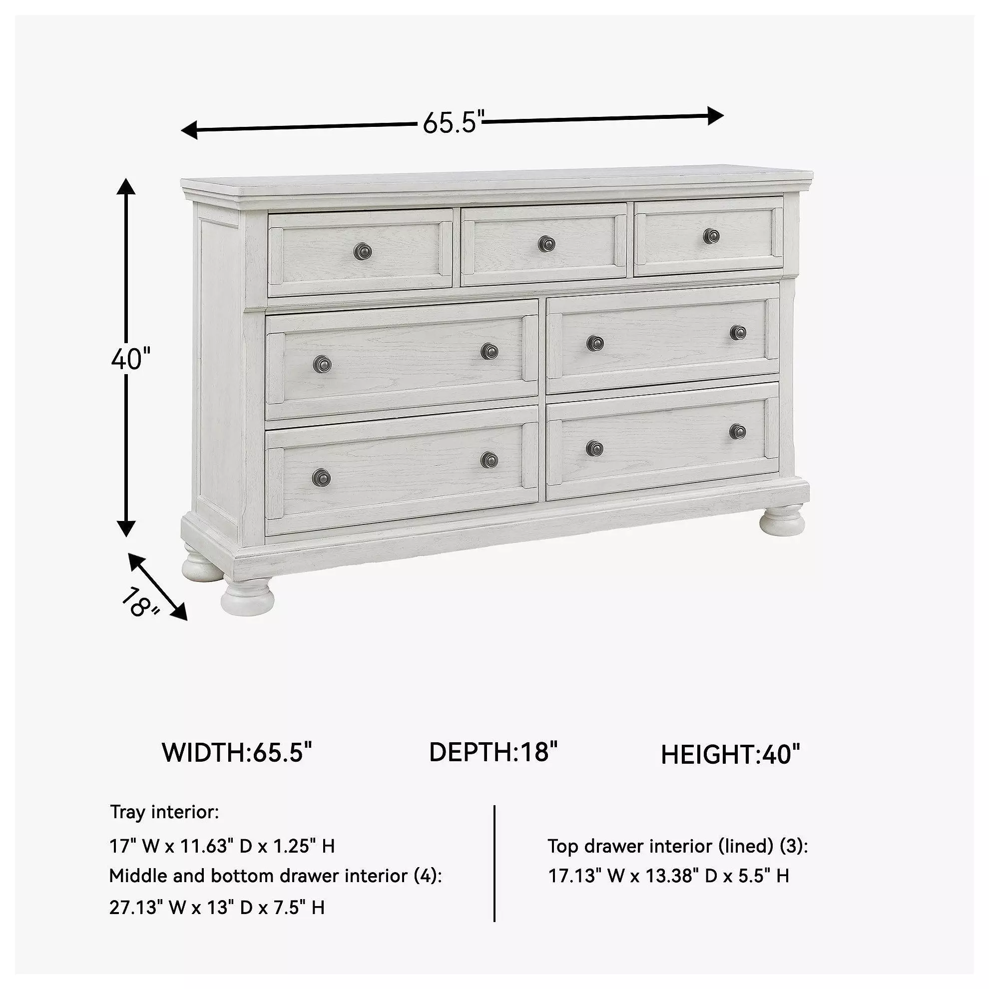 Robbinsdale Antique White Dresser