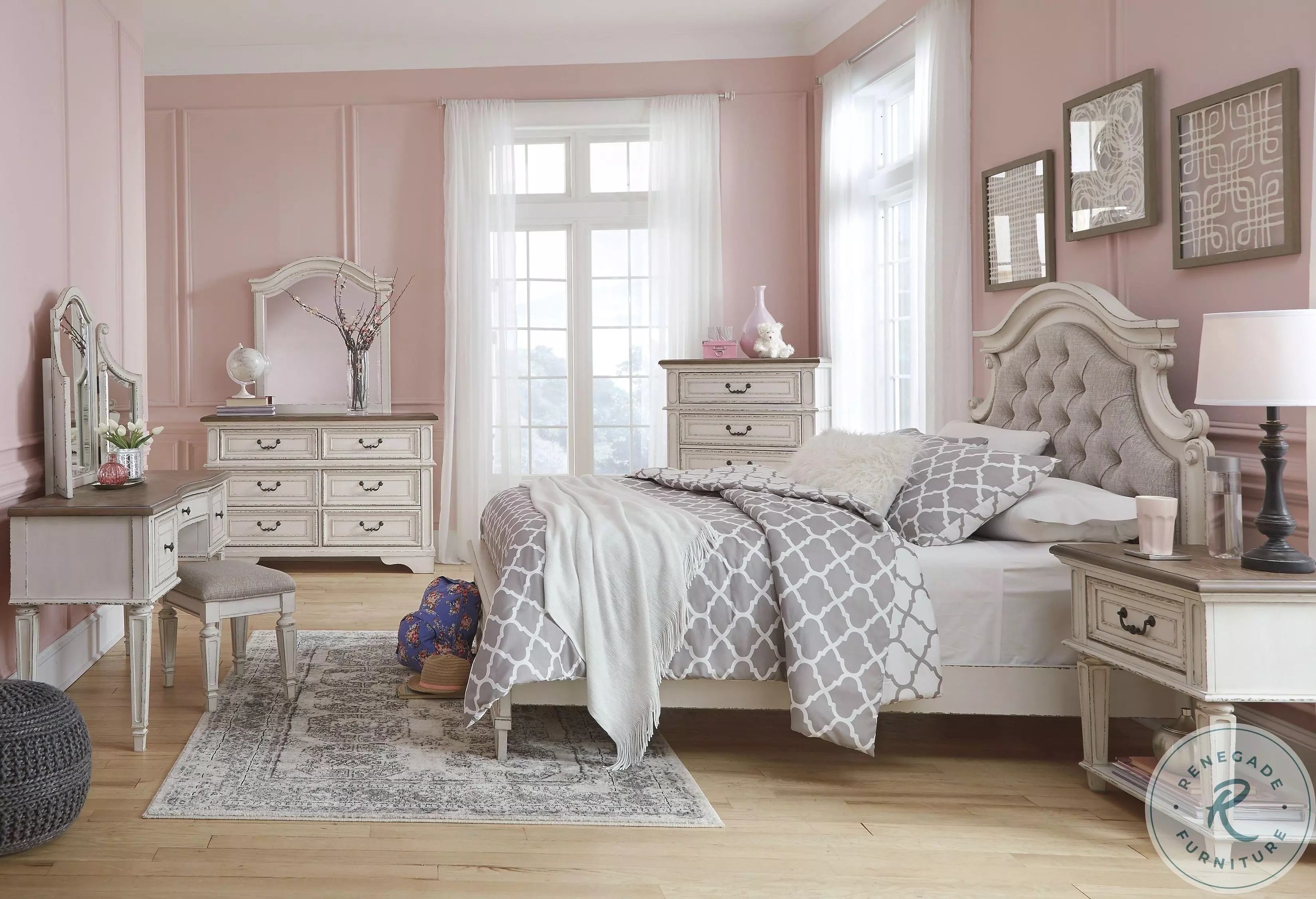 Realyn Chipped Two Tone 1 Drawer Nightstand from Ashley | Coleman