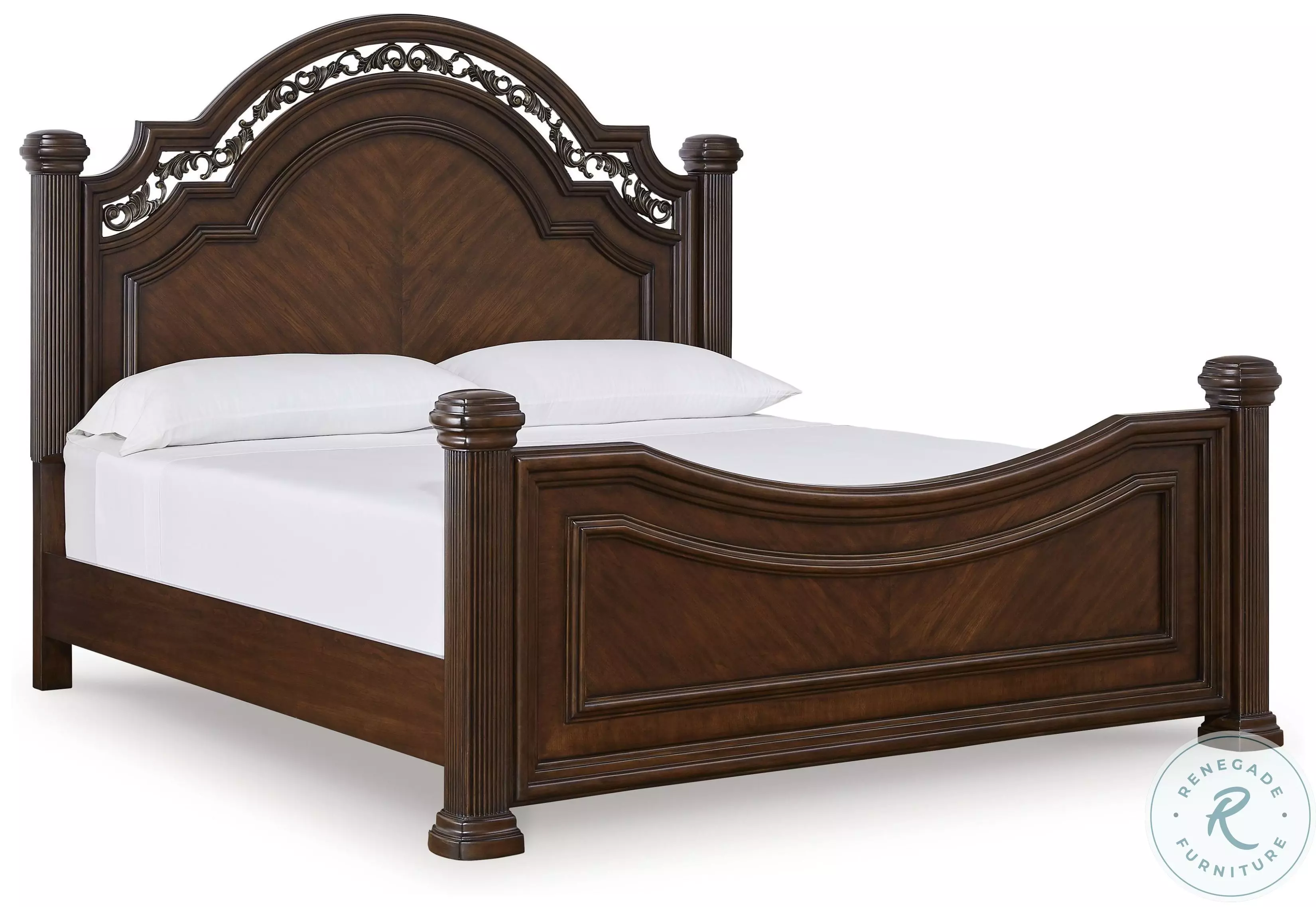 Lavinton Brown Queen Poster Bed From Ashley Furniture | Coleman