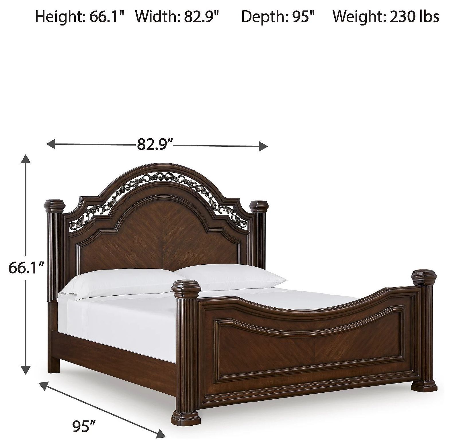 Lavinton Brown King Poster Bed