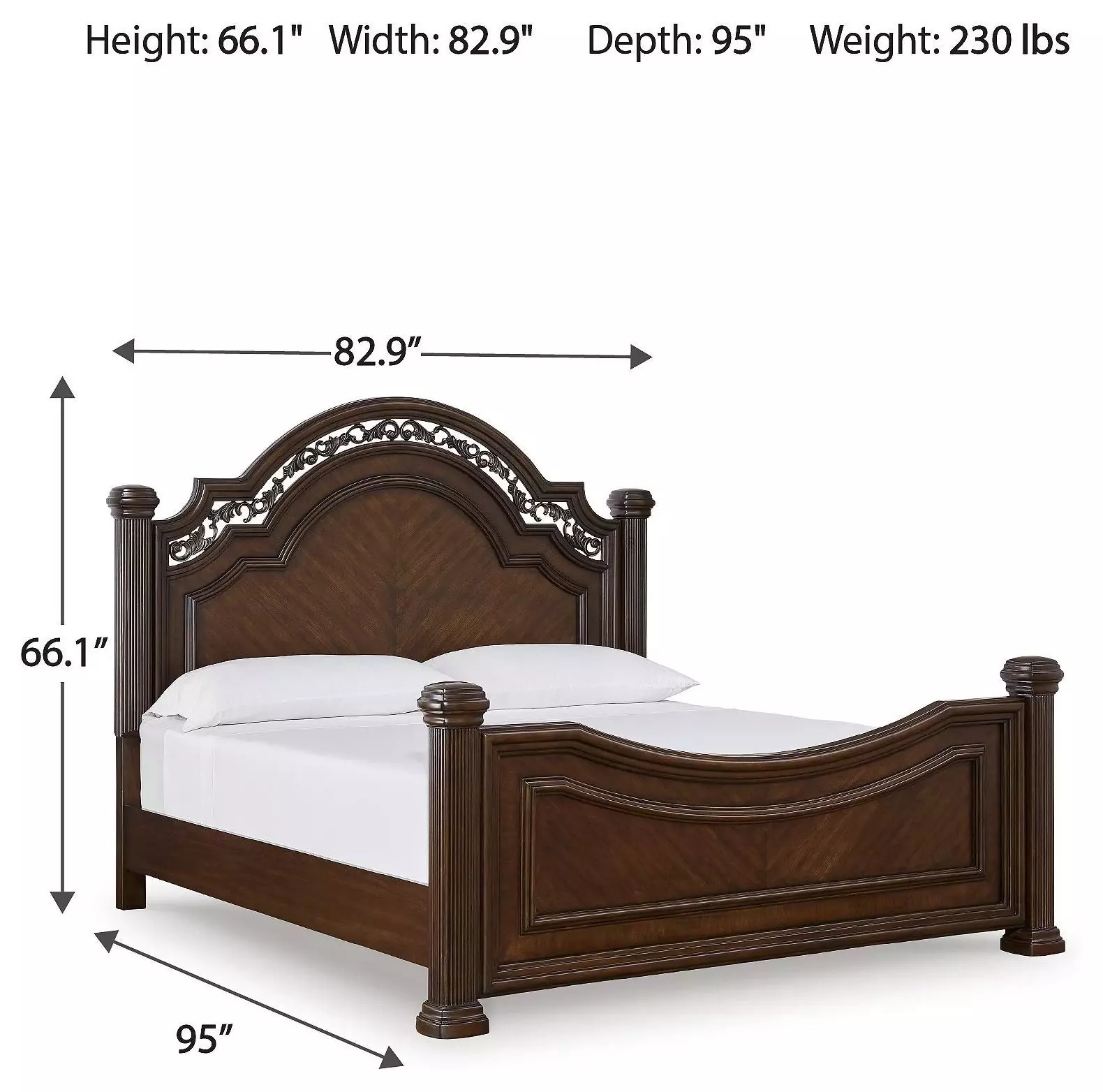Lavinton Brown King Poster Bed