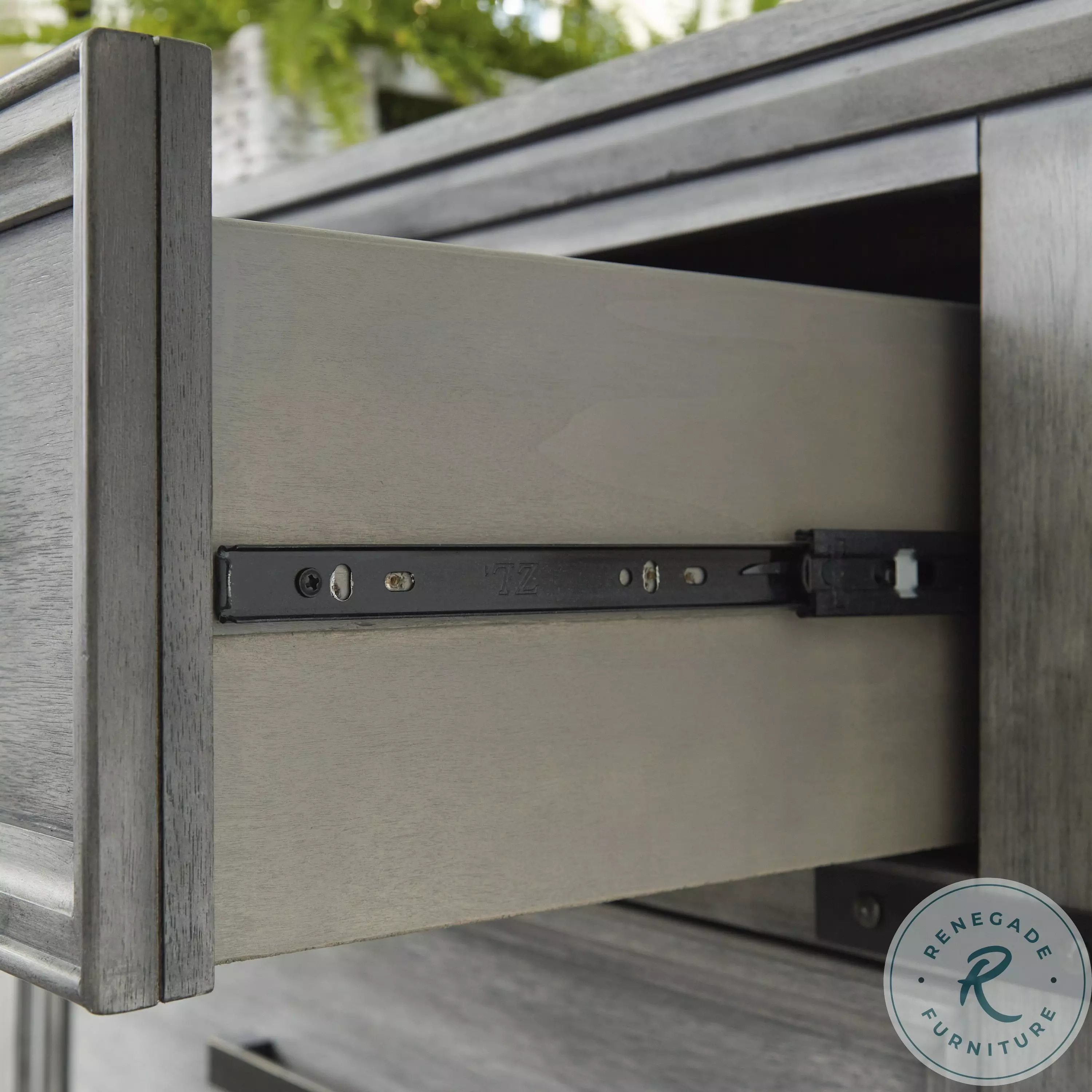 Russelyn Grey Five Drawer Chest From Ashley Furniture