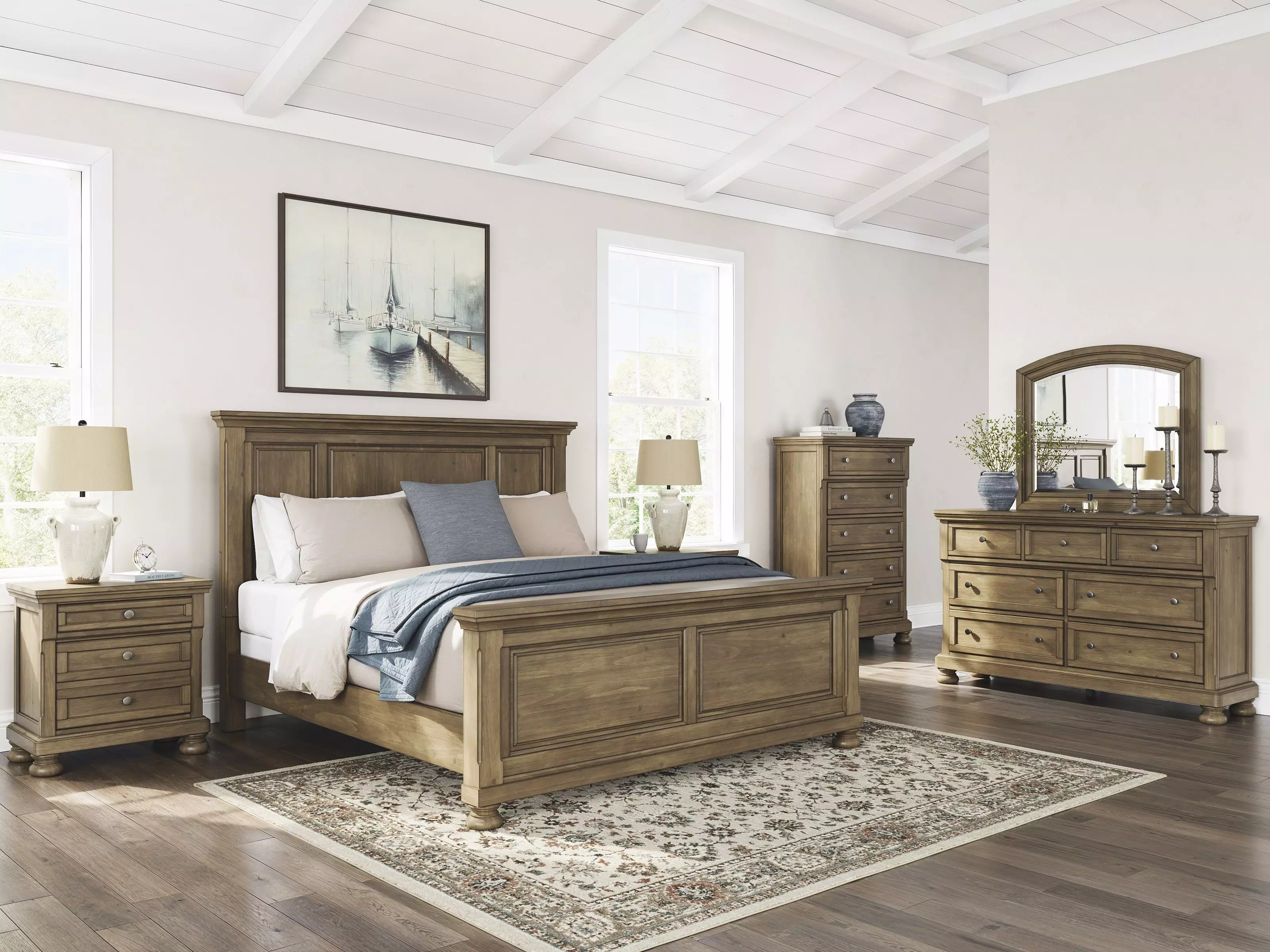 Wanroom（ワンルーム）　セット Vandenmore Medium Brown Panel Bedroom Set from Ashley Furniture