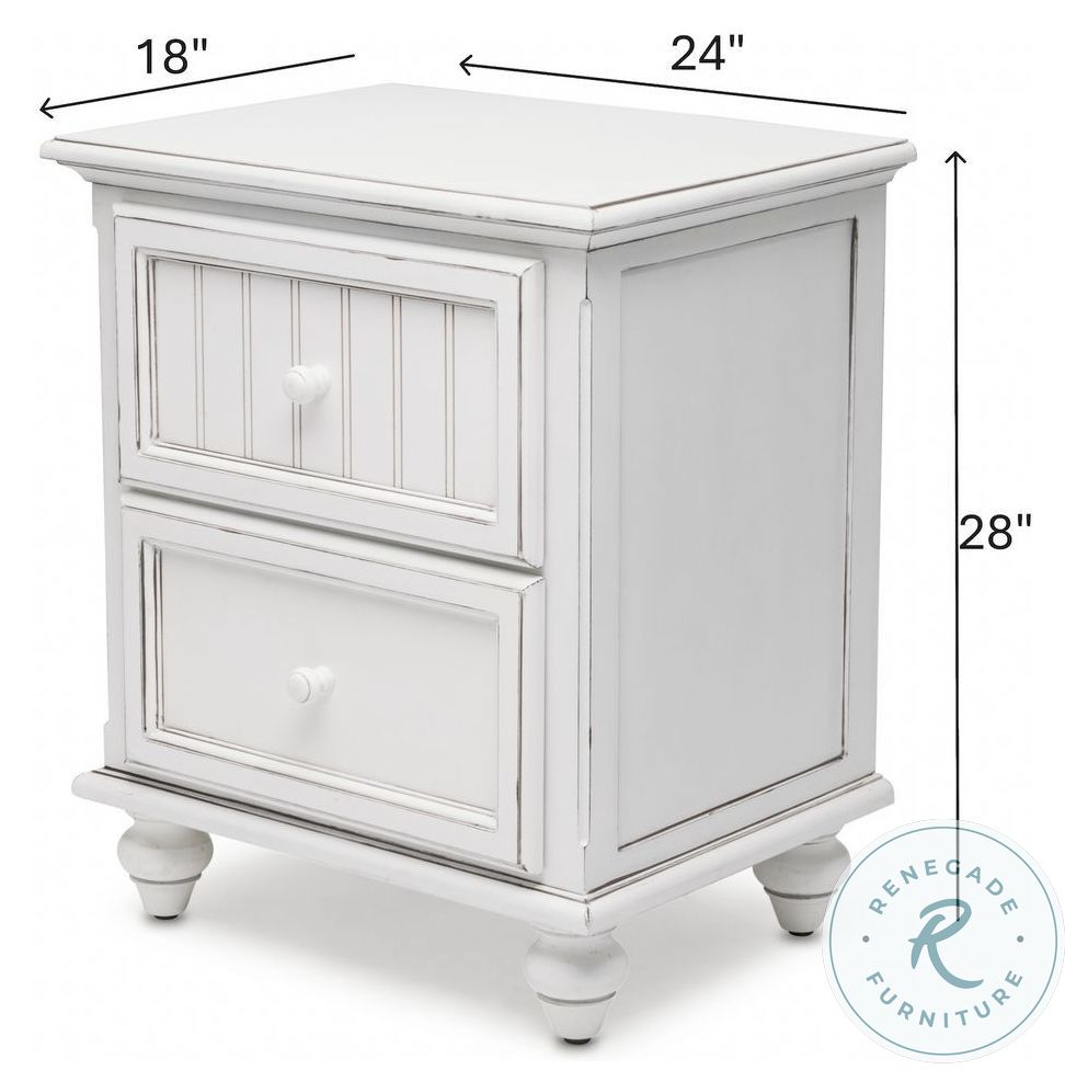 Riviera Blanc 2 Drawer Nightstand