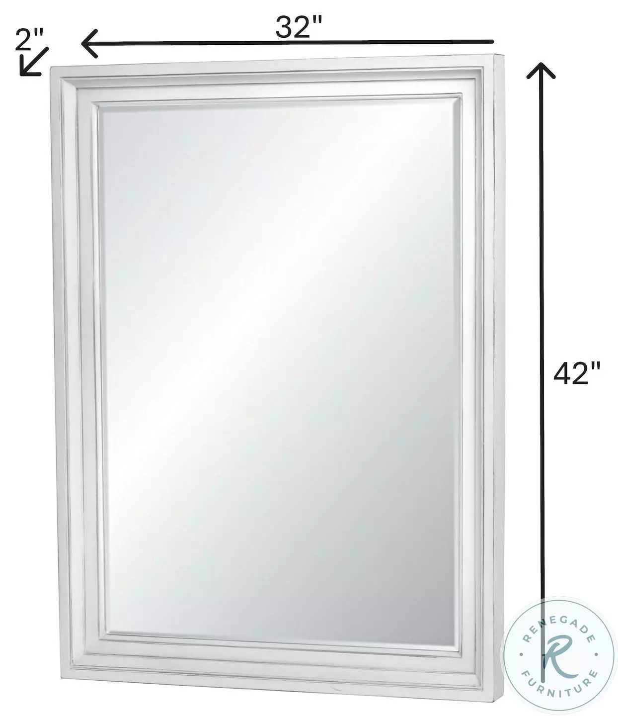 Riviera Blanc Rectangular Dresser Mirror