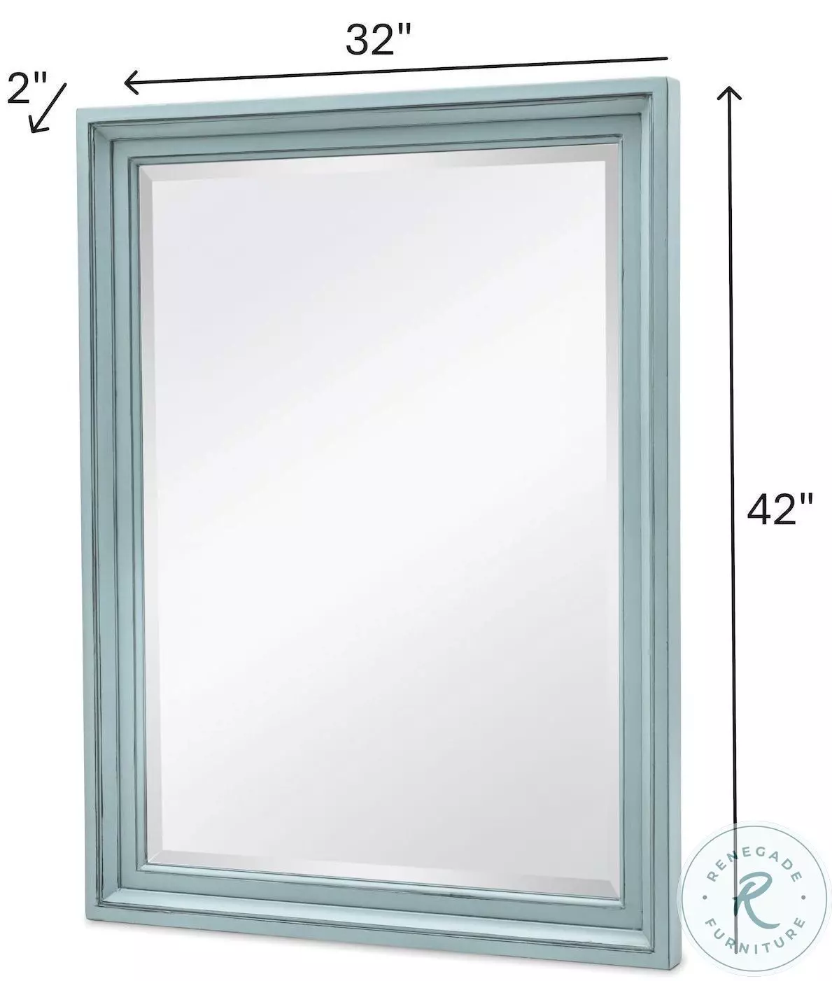 Riviera Bleu Rectangular Dresser Mirror