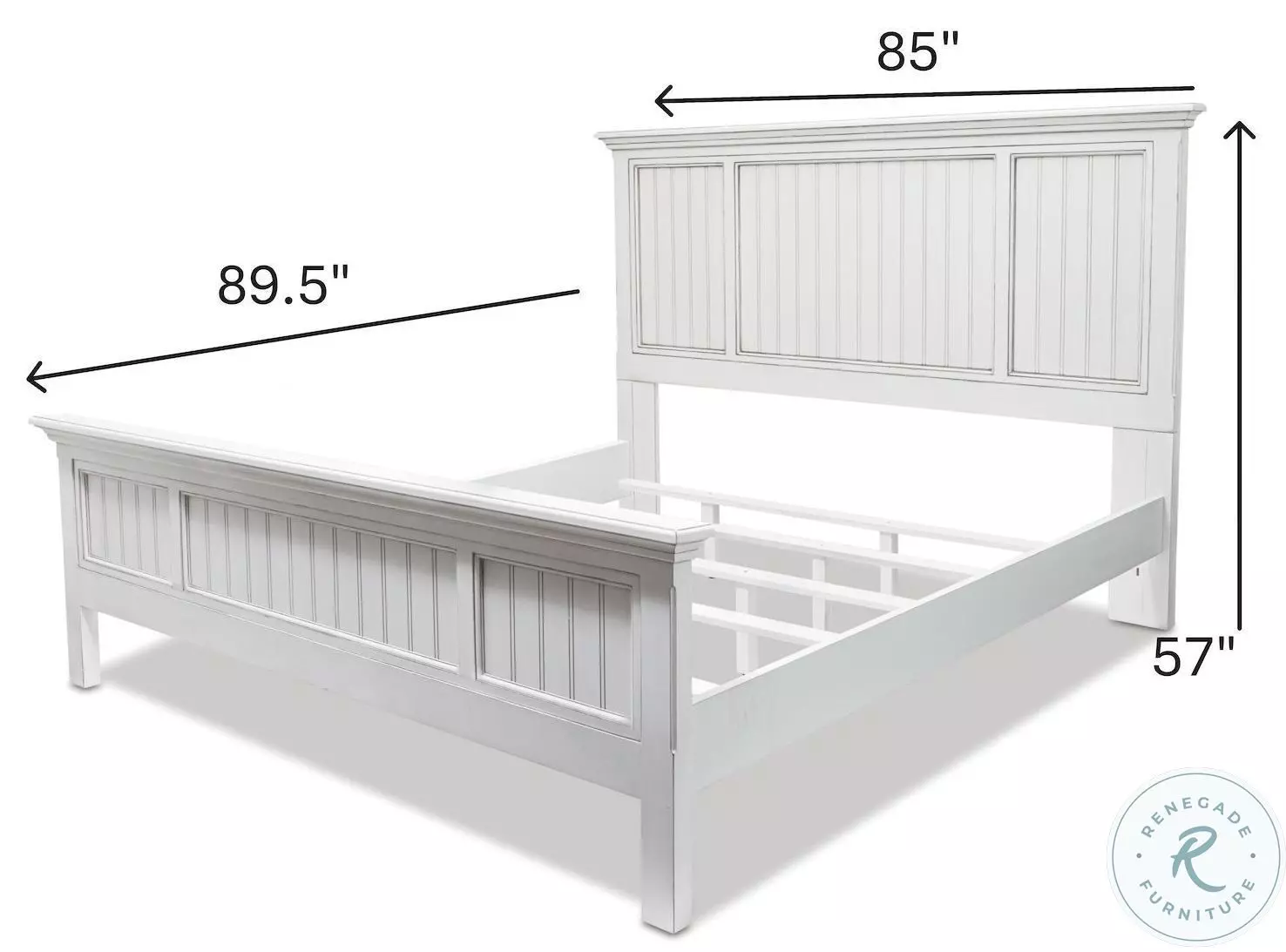 Riviera Blanc King Panel Bed