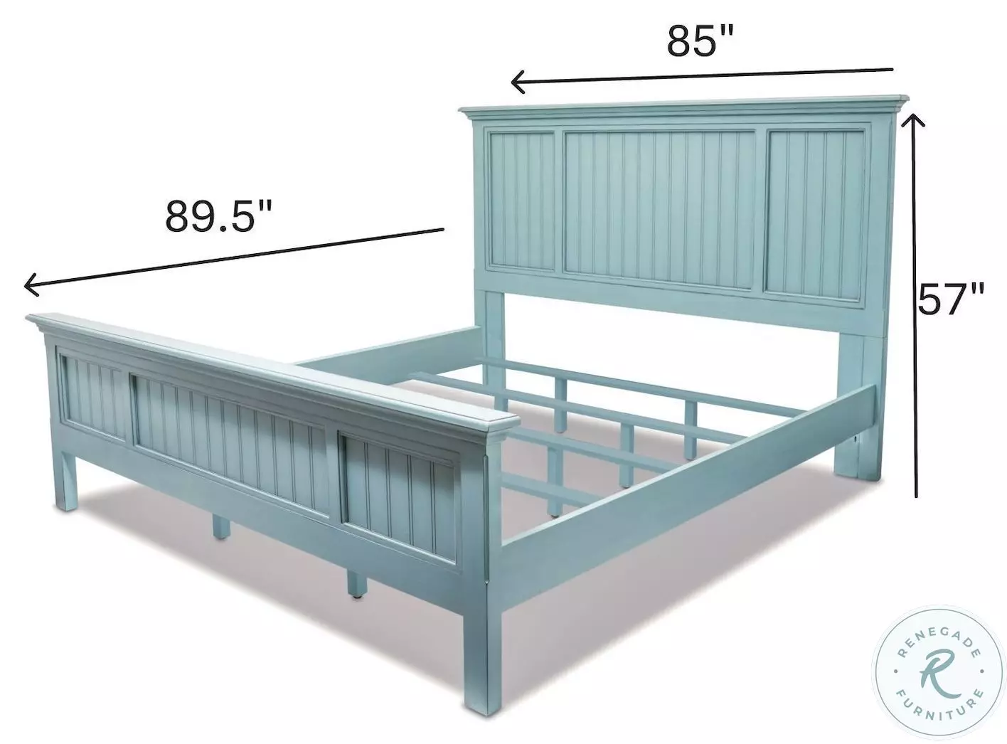 Riviera Bleu King Panel Bed
