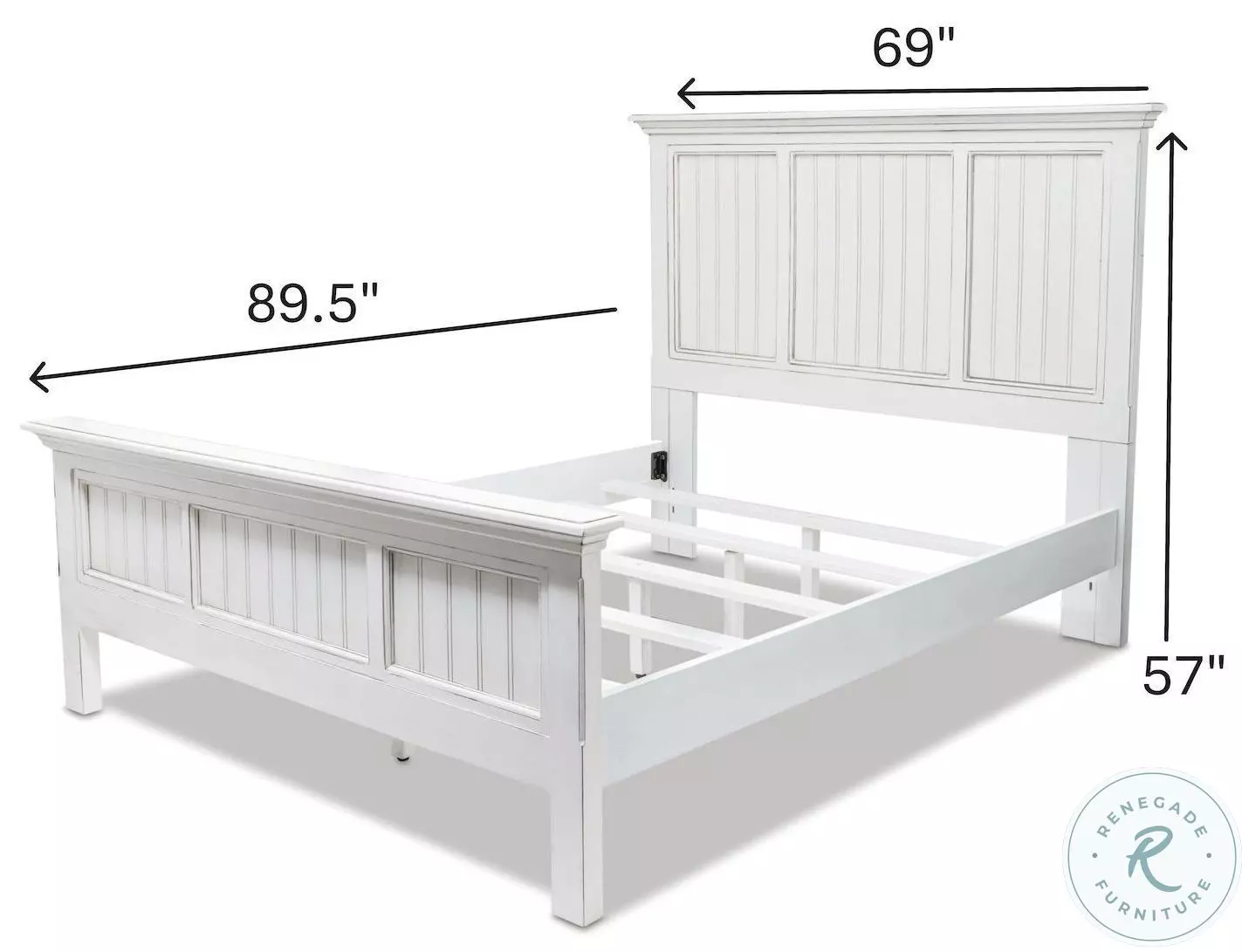 Riviera Blanc Queen Panel Bed
