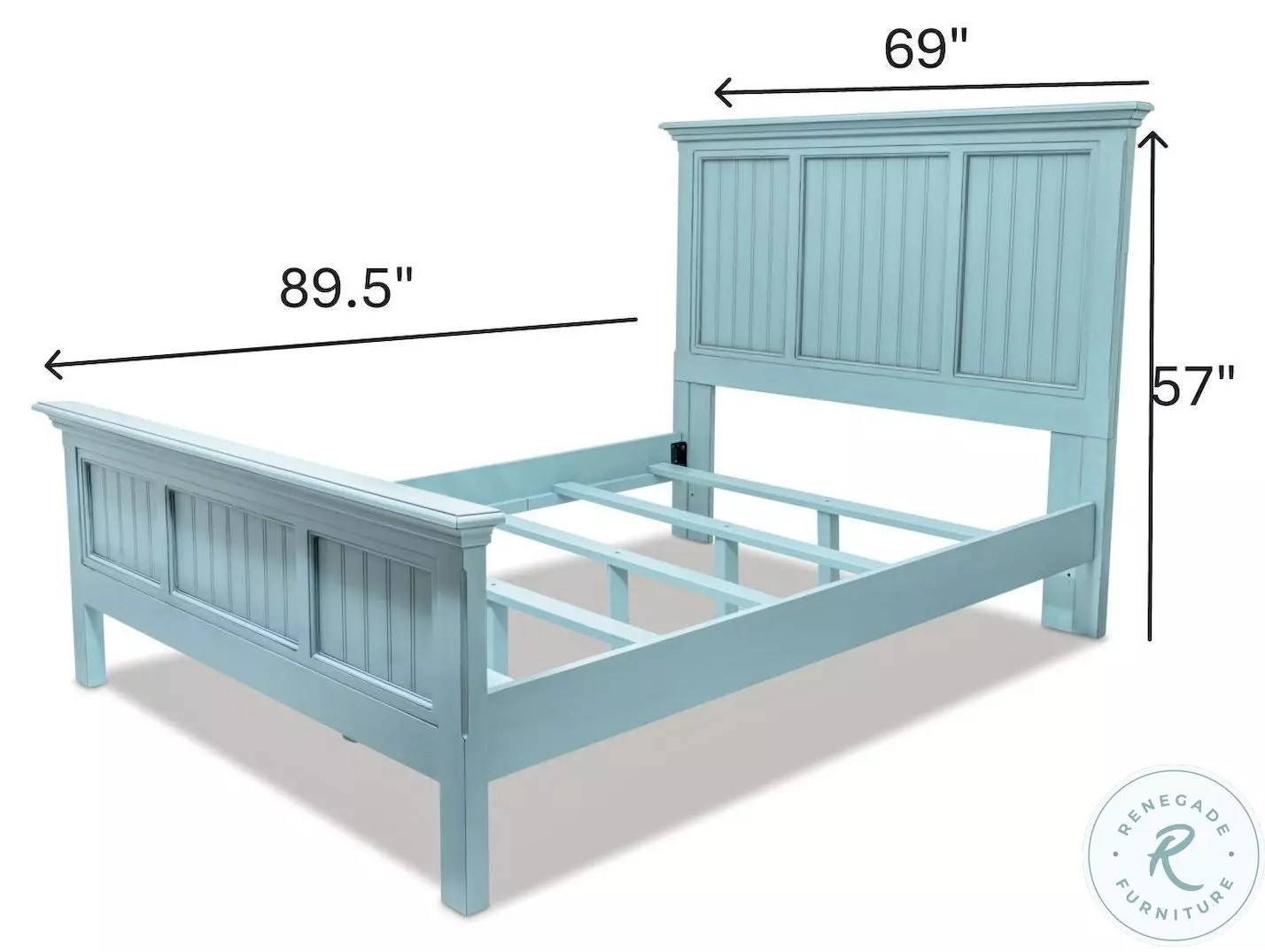 Riviera Bleu Queen Panel Bed