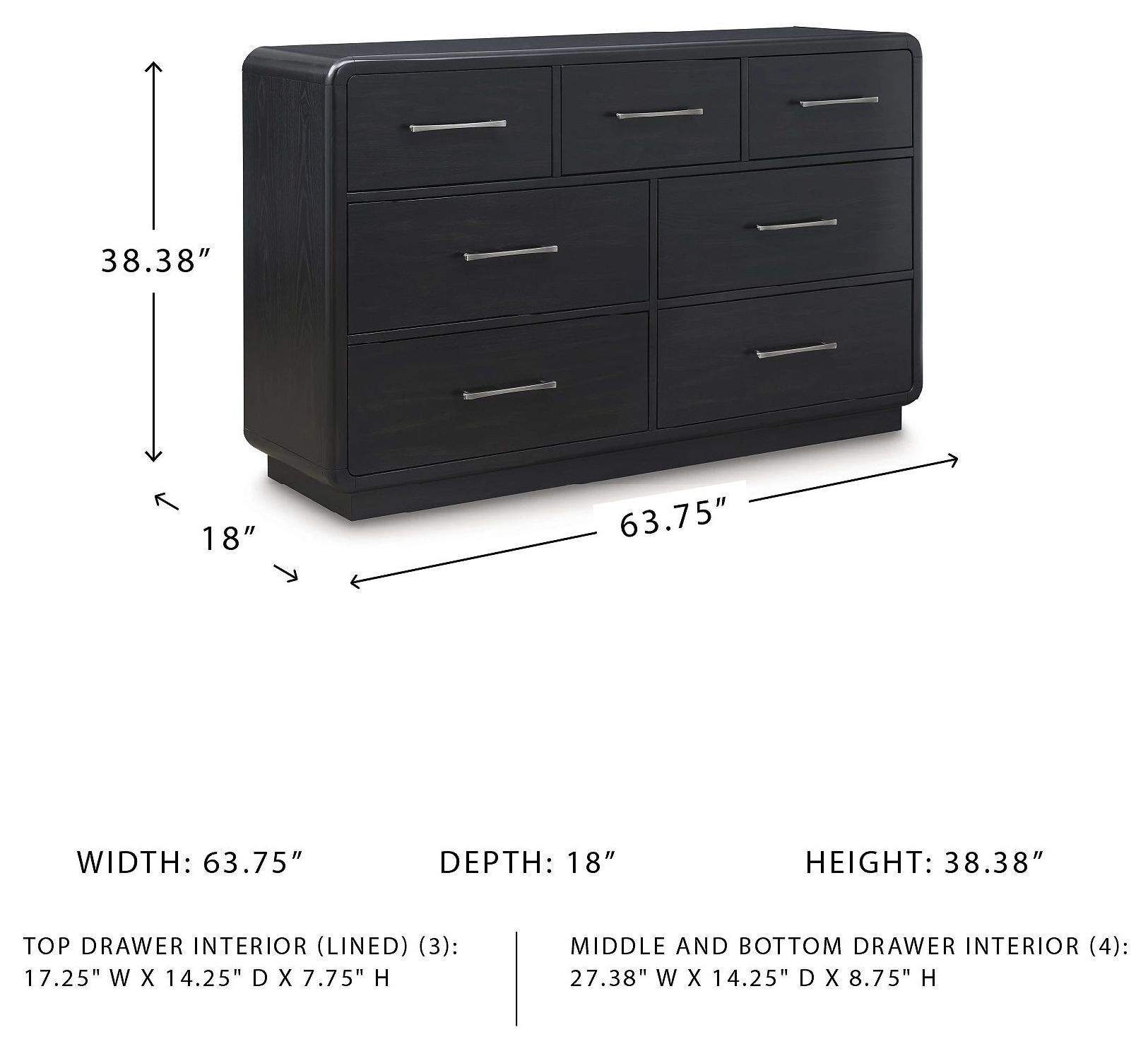 Rowanbeck Black Dresser