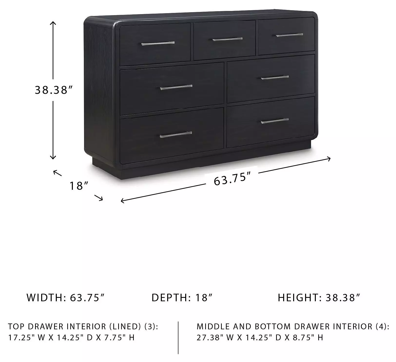 Rowanbeck Black Dresser
