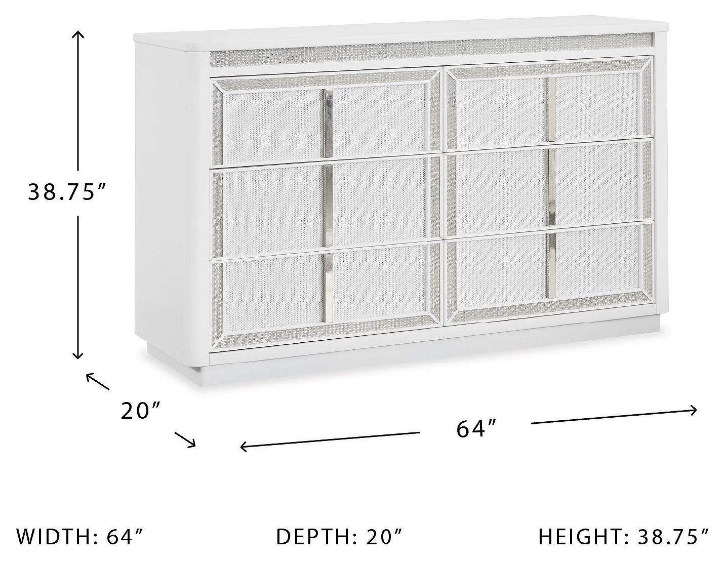 Chalanna White Lacquer Dresser