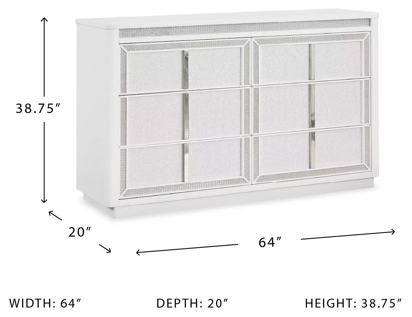 Chalanna White Lacquer Dresser